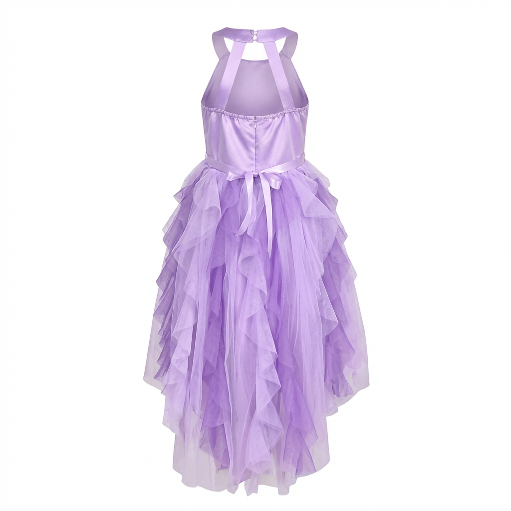Sunny Fashion Girls Pink Sequin Hi-Lo Party Dress