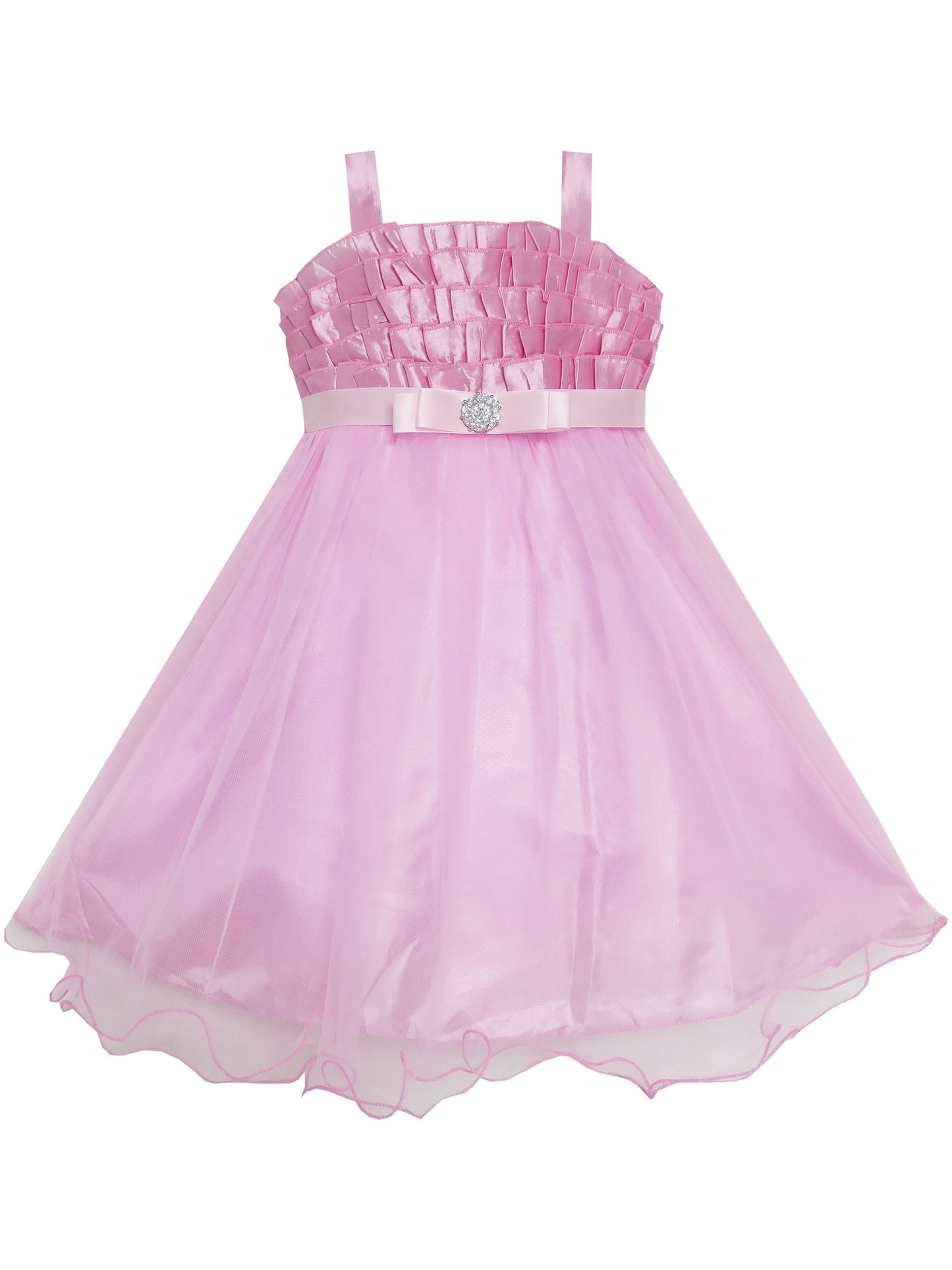 Girls Dress Pink Tulle Tutu Dance Pageant Kids Boutique Pink