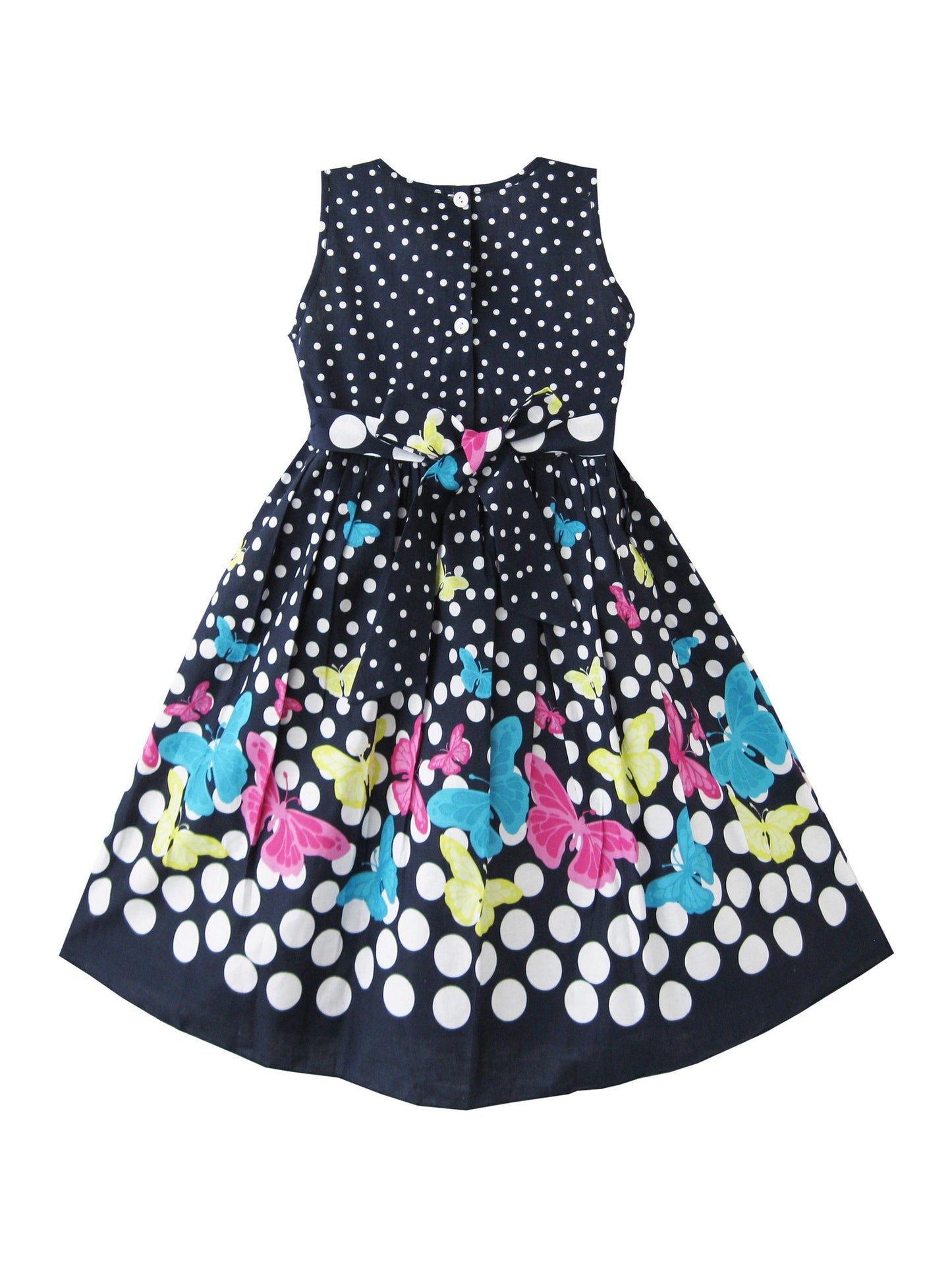 Girls Dress Red Butterfly Party Wedding Christmas Kids Clothes Blue