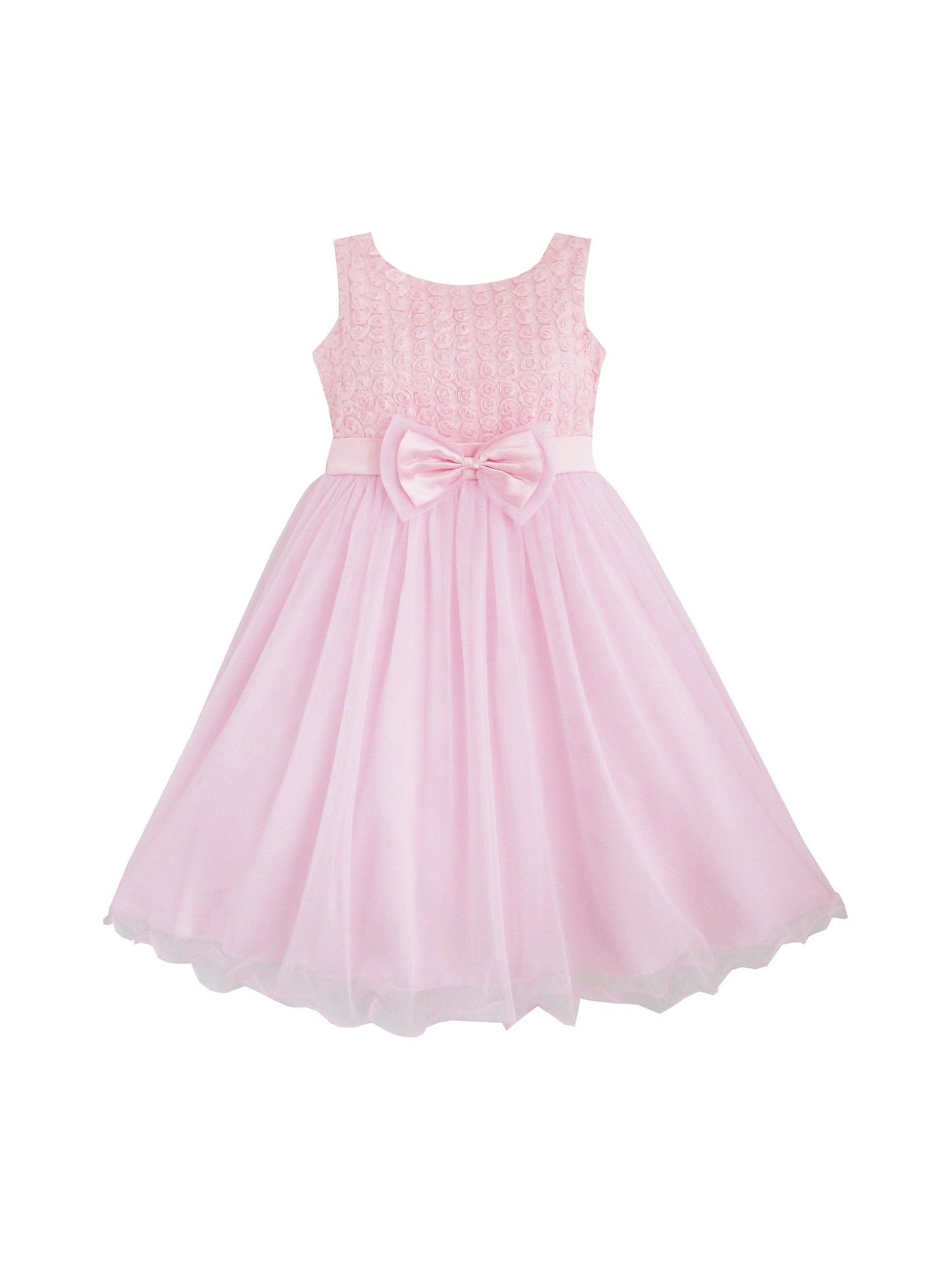 Girls Dress Pink Rose Pageant Tulle Wedding Kids Boutique Pink