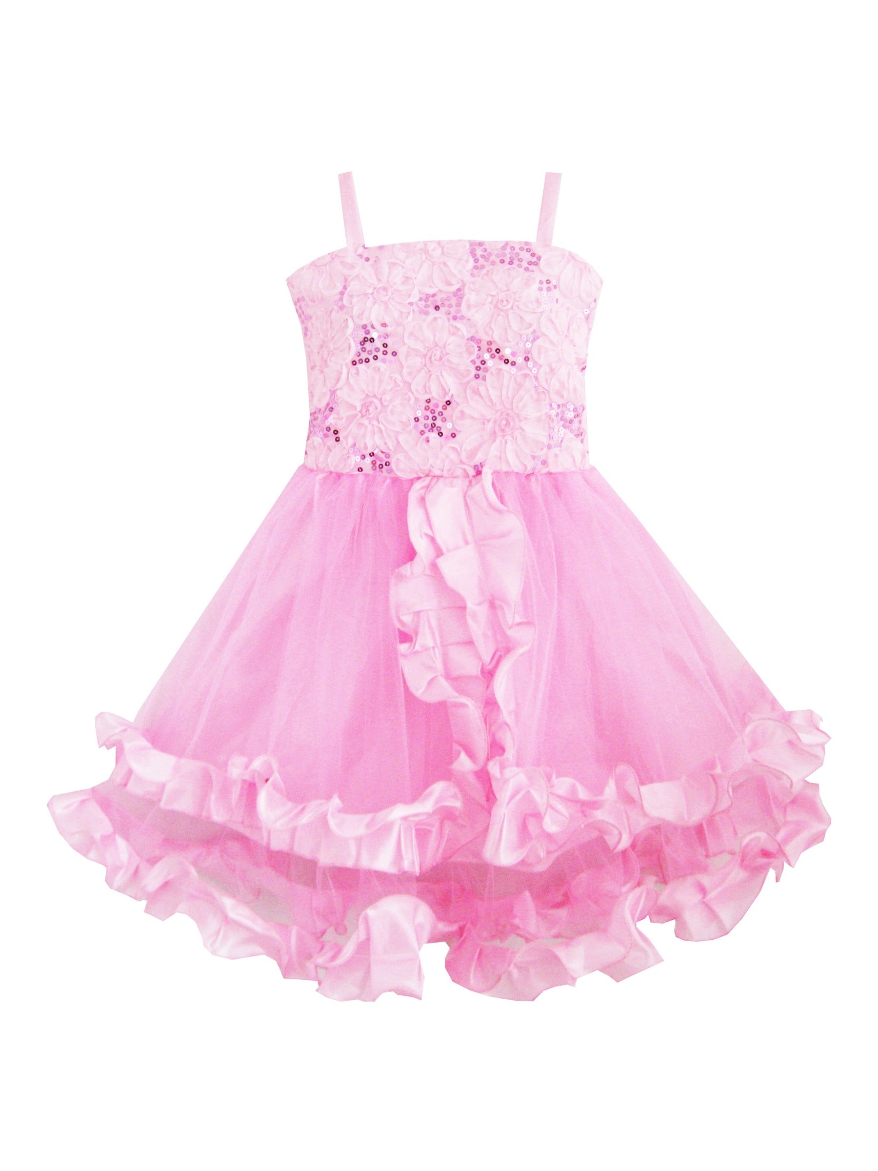 Girls Dress Pink Tulle Tutu Dance Pageant Kids Boutique Pink