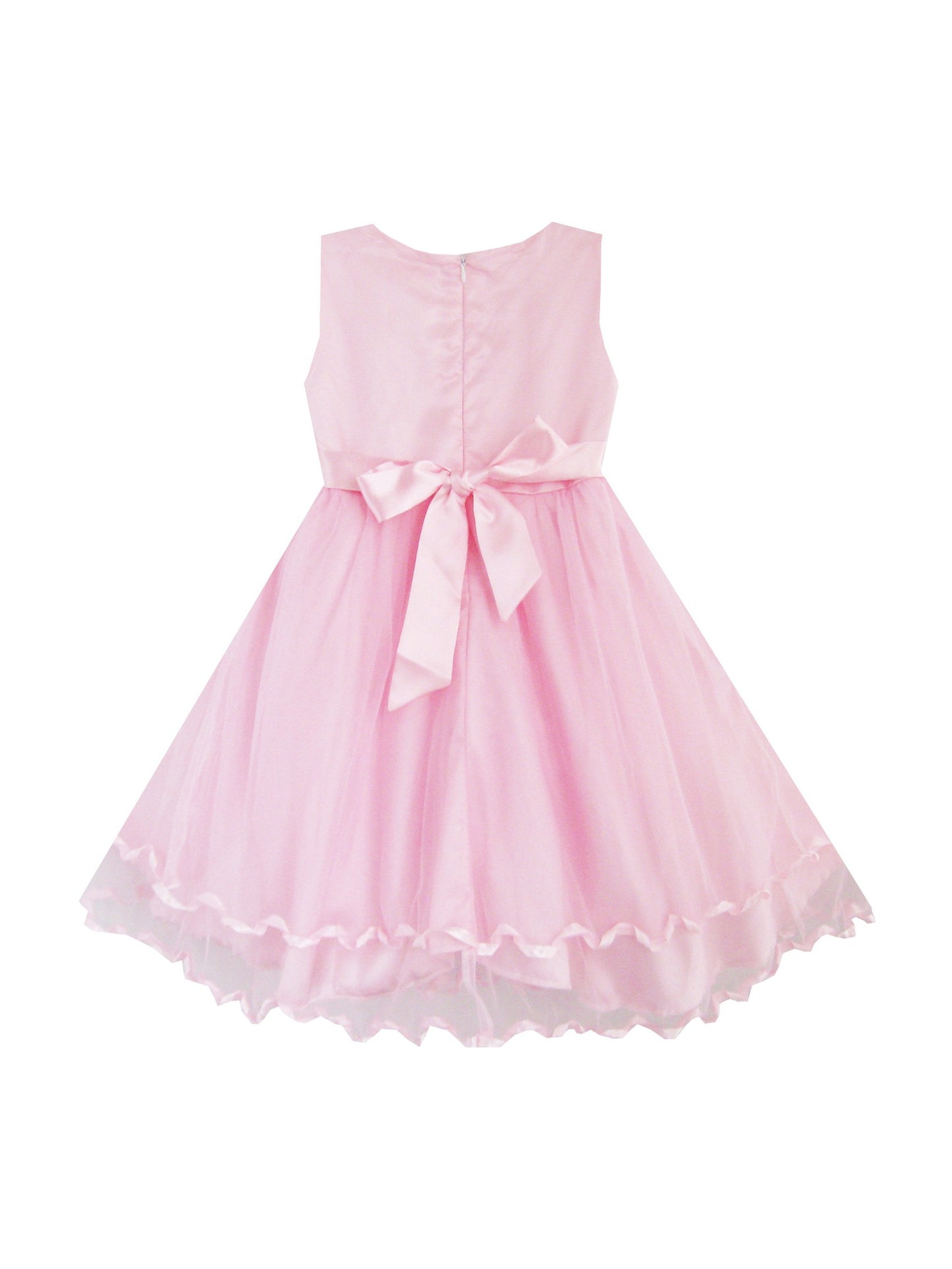 Girls Dress Pink Rose Pageant Tulle Wedding Kids Boutique Pink