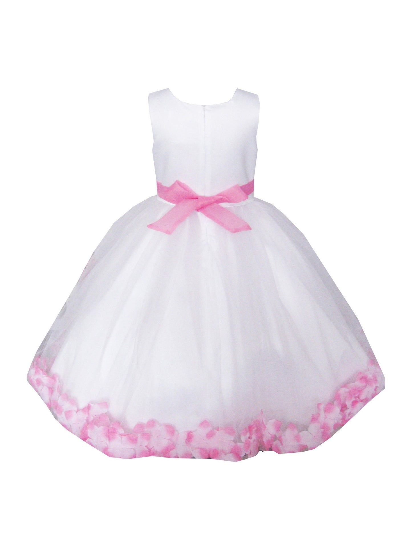 Girls Dress Orange Flower Tulle Wedding Pageant Bridesmaid Kids Clothes White