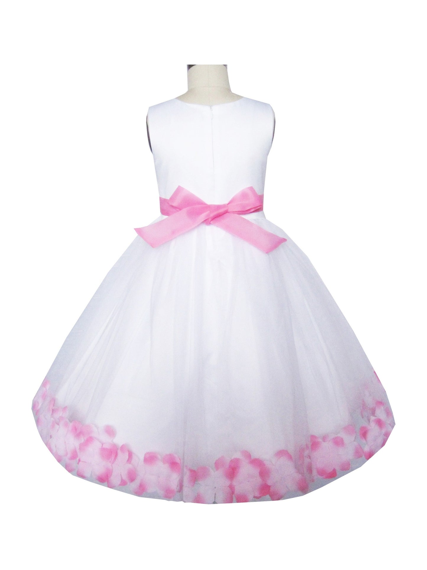 Girls Dress Orange Flower Tulle Wedding Pageant Bridesmaid Kids Clothes White
