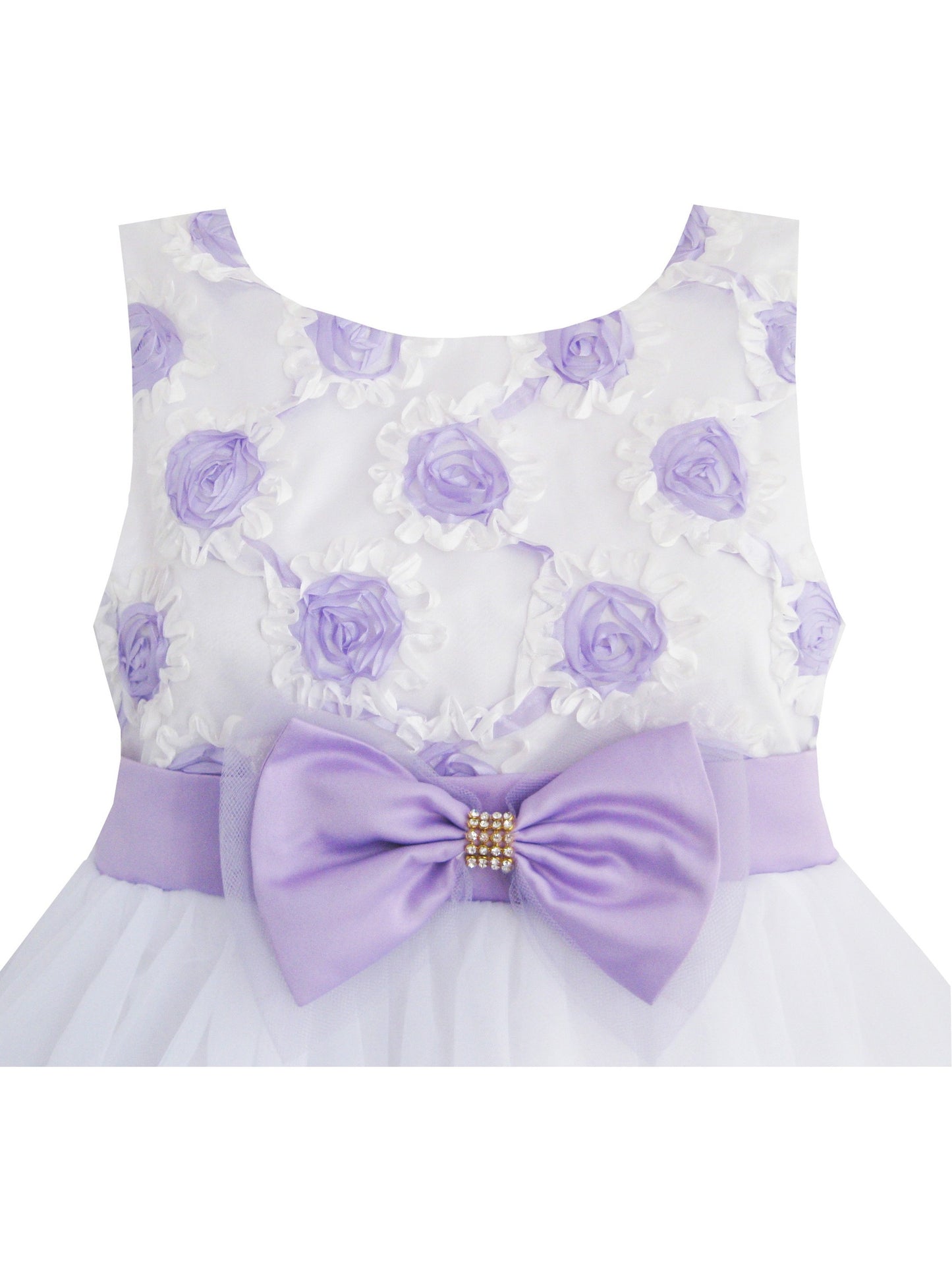 Girls Dress Pink Rose Pageant Tulle Wedding Kids Boutique Purple