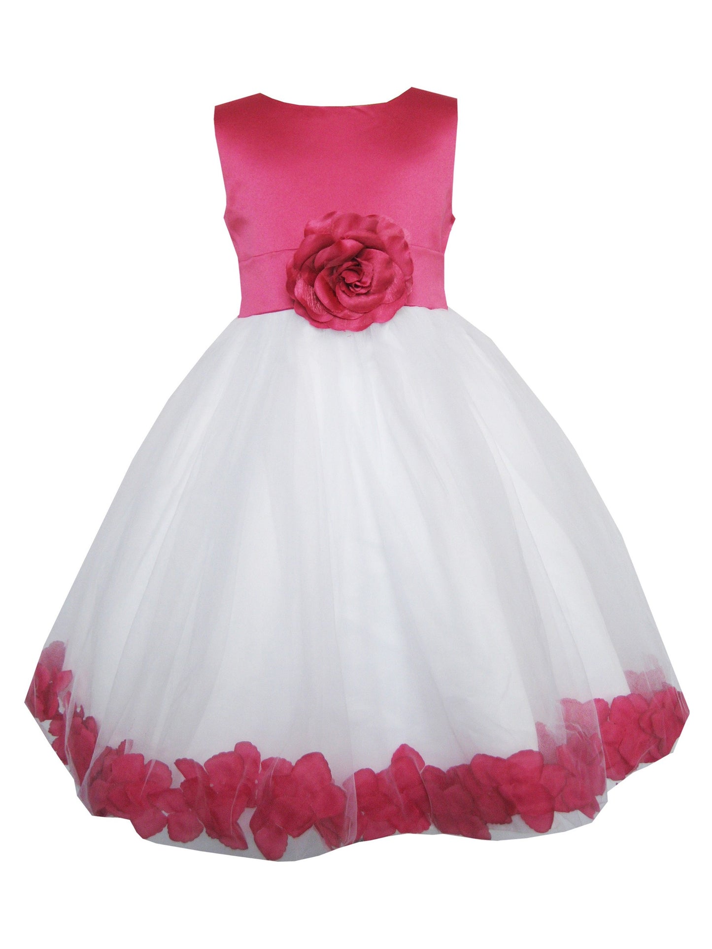 Girls Dress Orange Flower Tulle Wedding Pageant Bridesmaid Kids Clothes Pink
