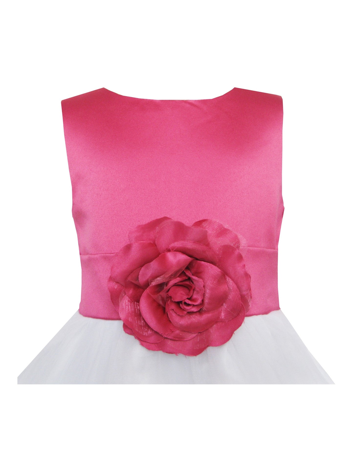 Girls Dress Orange Flower Tulle Wedding Pageant Bridesmaid Kids Clothes Pink