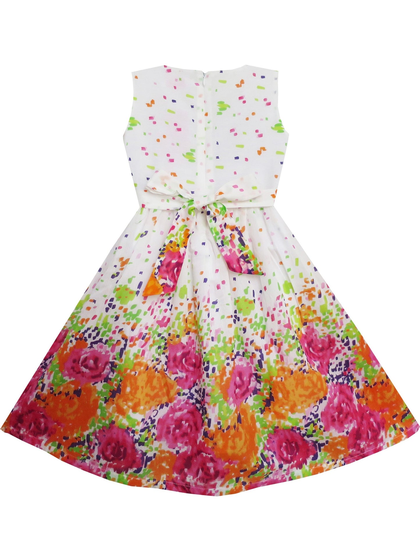 Girls Dress Blue Dot Pink Party Children Sundress Kids SZ Multi-Color