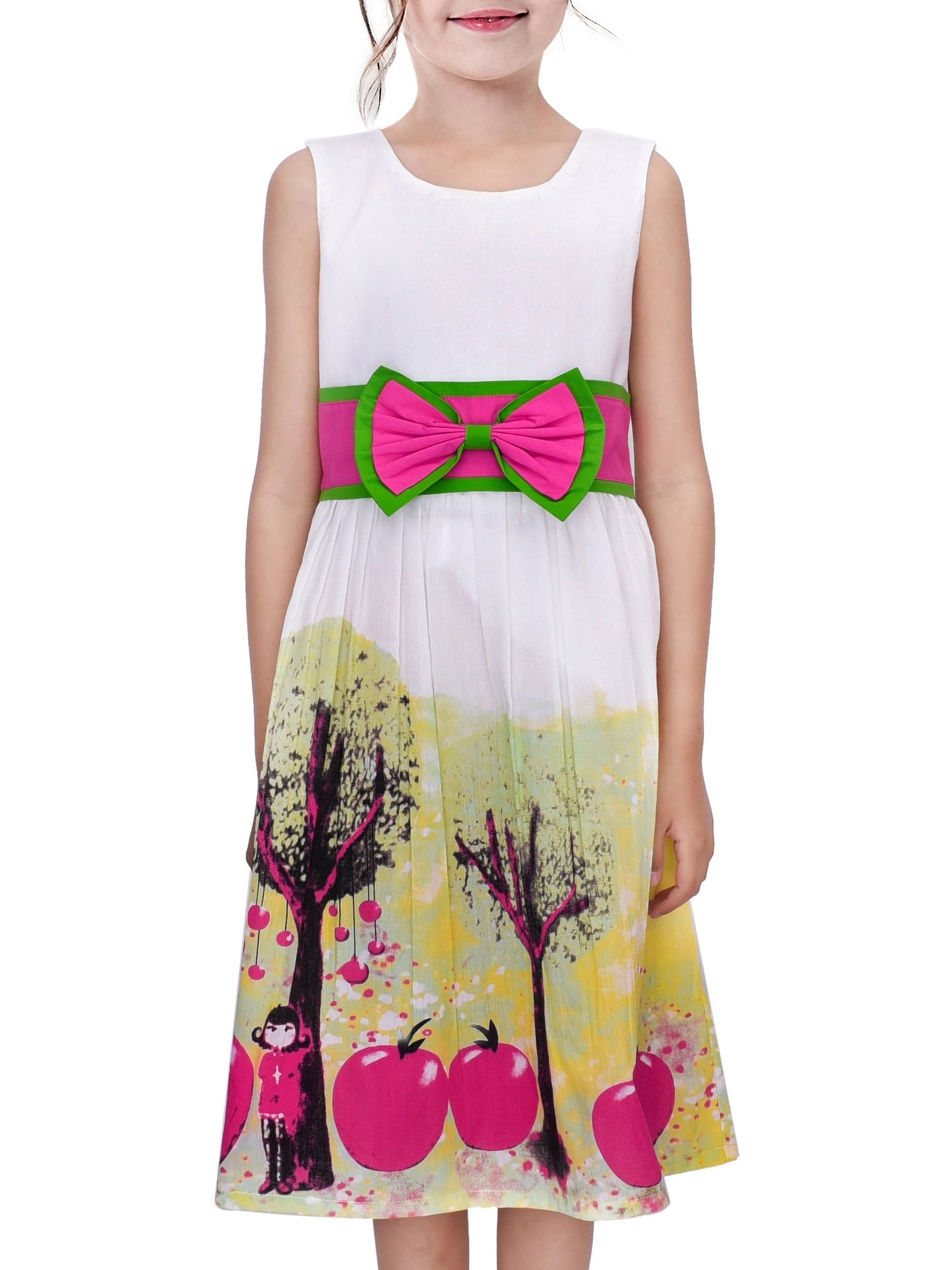 Girls Dress Blue Dot Pink Party Children Sundress Kids SZ Multi-Color