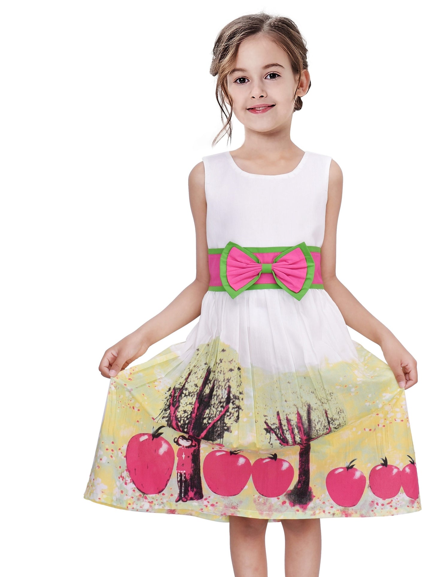 Girls Dress Blue Dot Pink Party Children Sundress Kids SZ Multi-Color