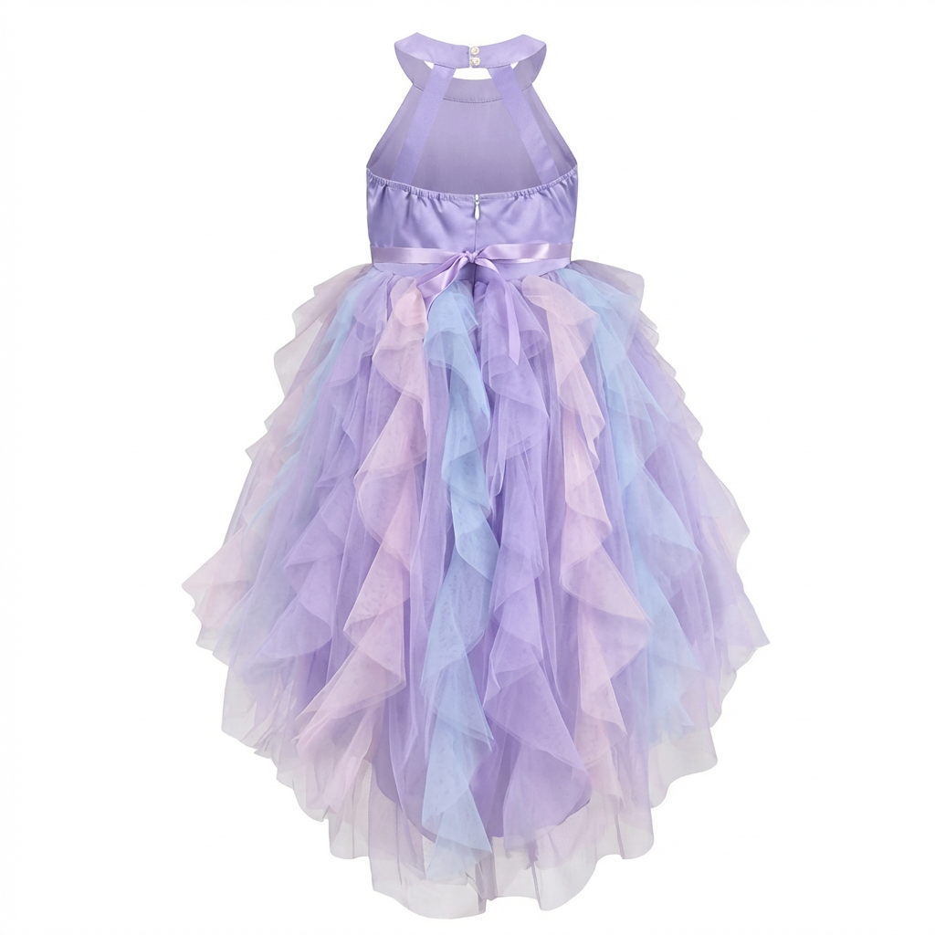 Sunny Fashion Girls Pink Sequin Hi-Lo Party Dress
