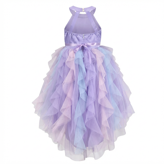 Sunny Fashion Girls Pink Sequin Hi-Lo Party Dress