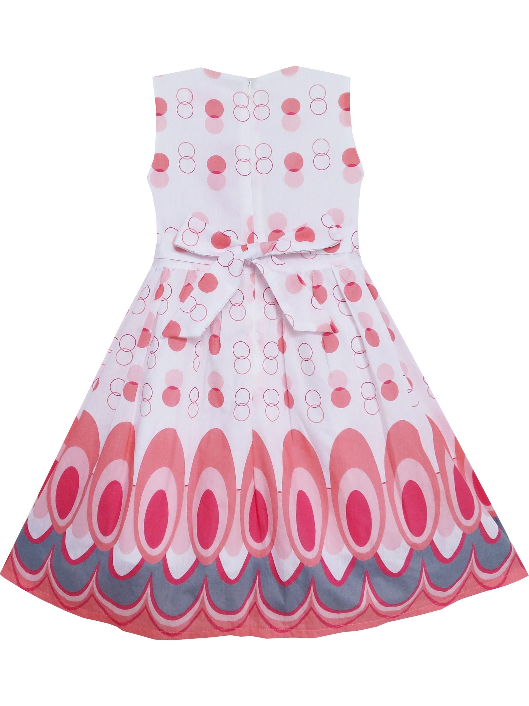 Girls Dress Purple Bow Tie Floral Party Princess Kids Clothing Red