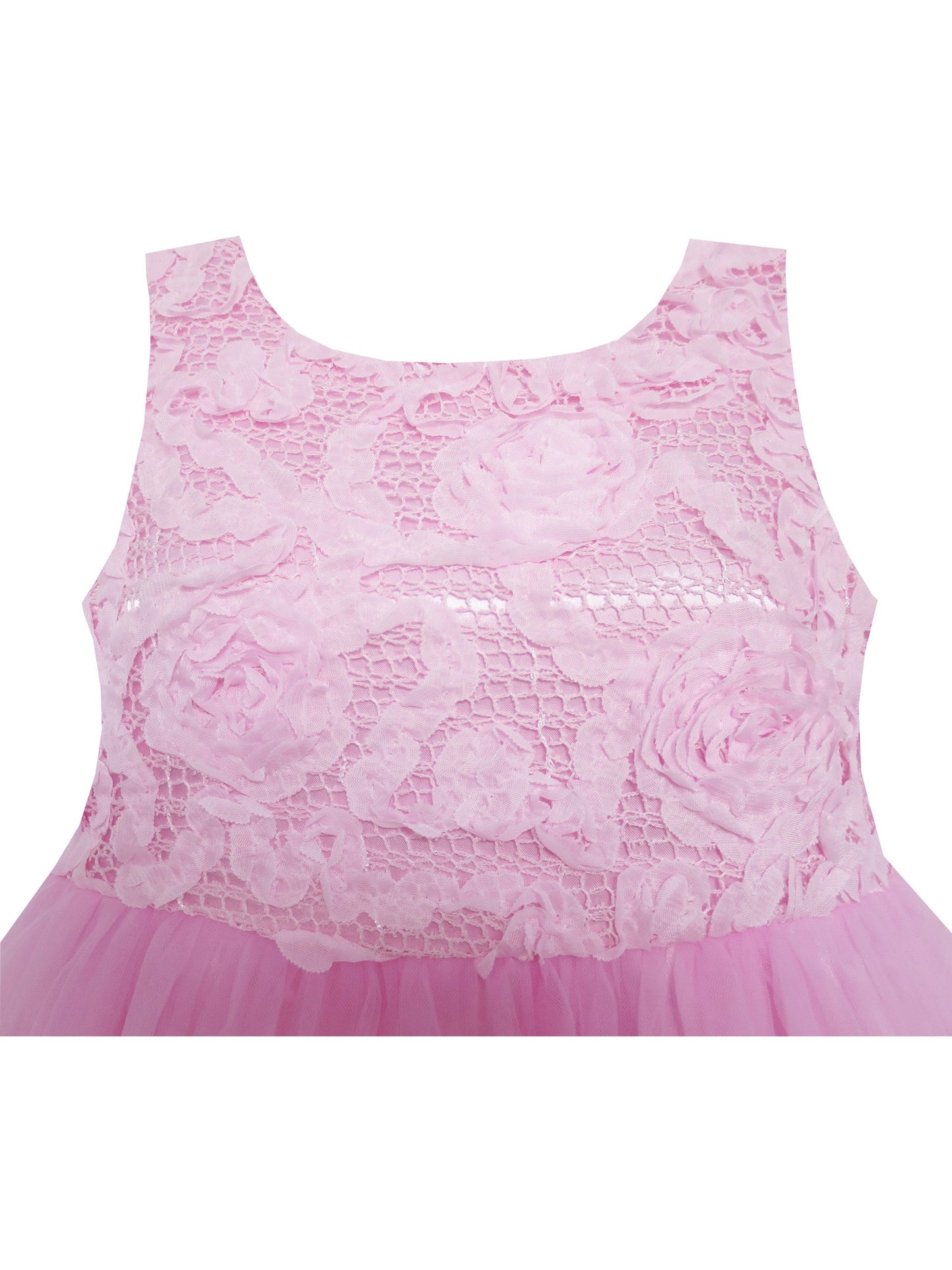 Girls Dress Champagne Multi-layers Wedding Pageant Kids Clothes Pink
