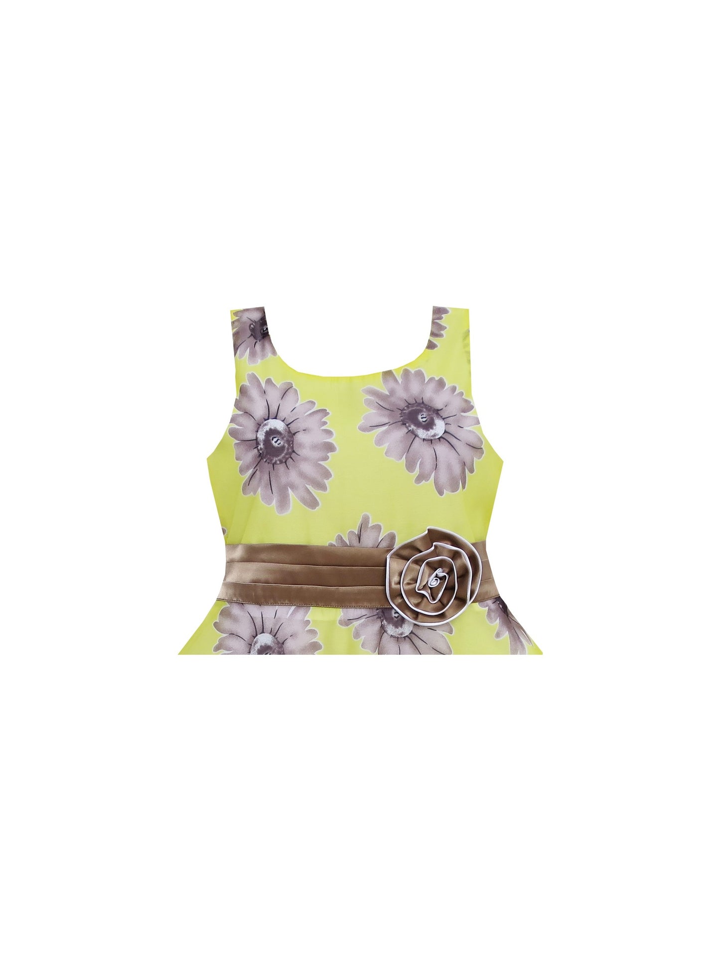 Girls Dress Blue Rose Wedding Pageant Kids Boutique Yellow