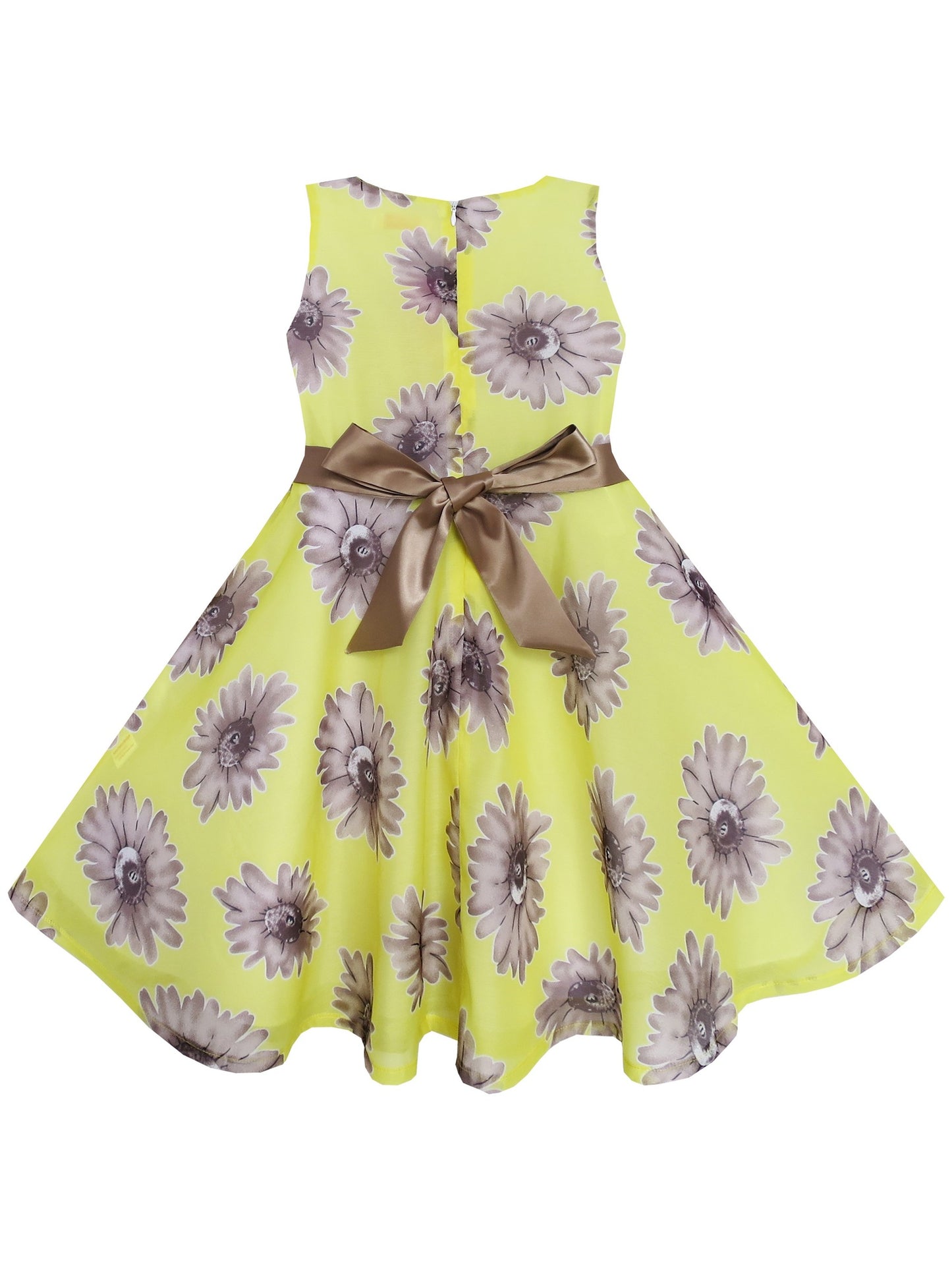 Girls Dress Blue Rose Wedding Pageant Kids Boutique Yellow