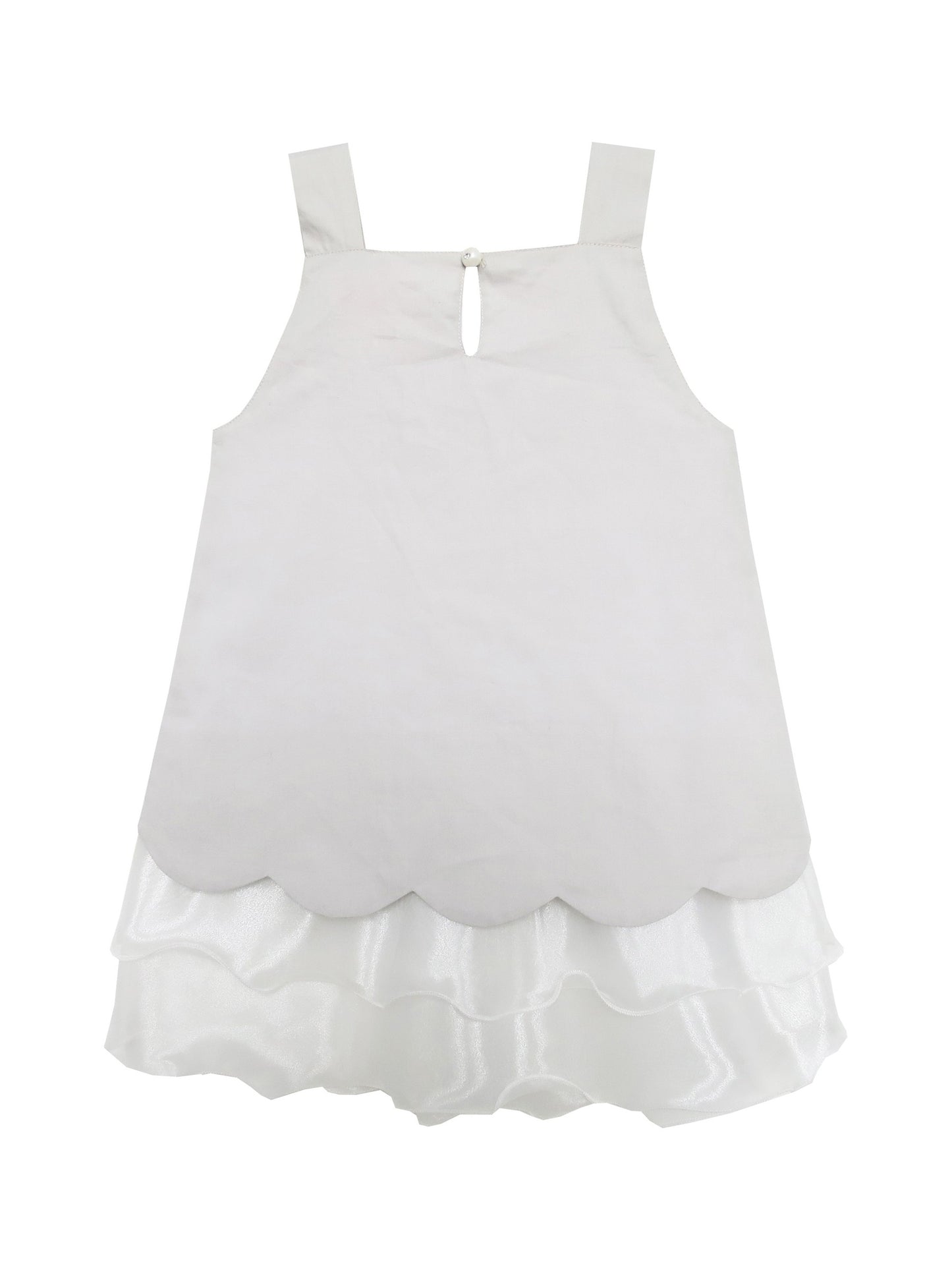 Girls Dress Tank Embroidered Cat Pattern Gray Gray