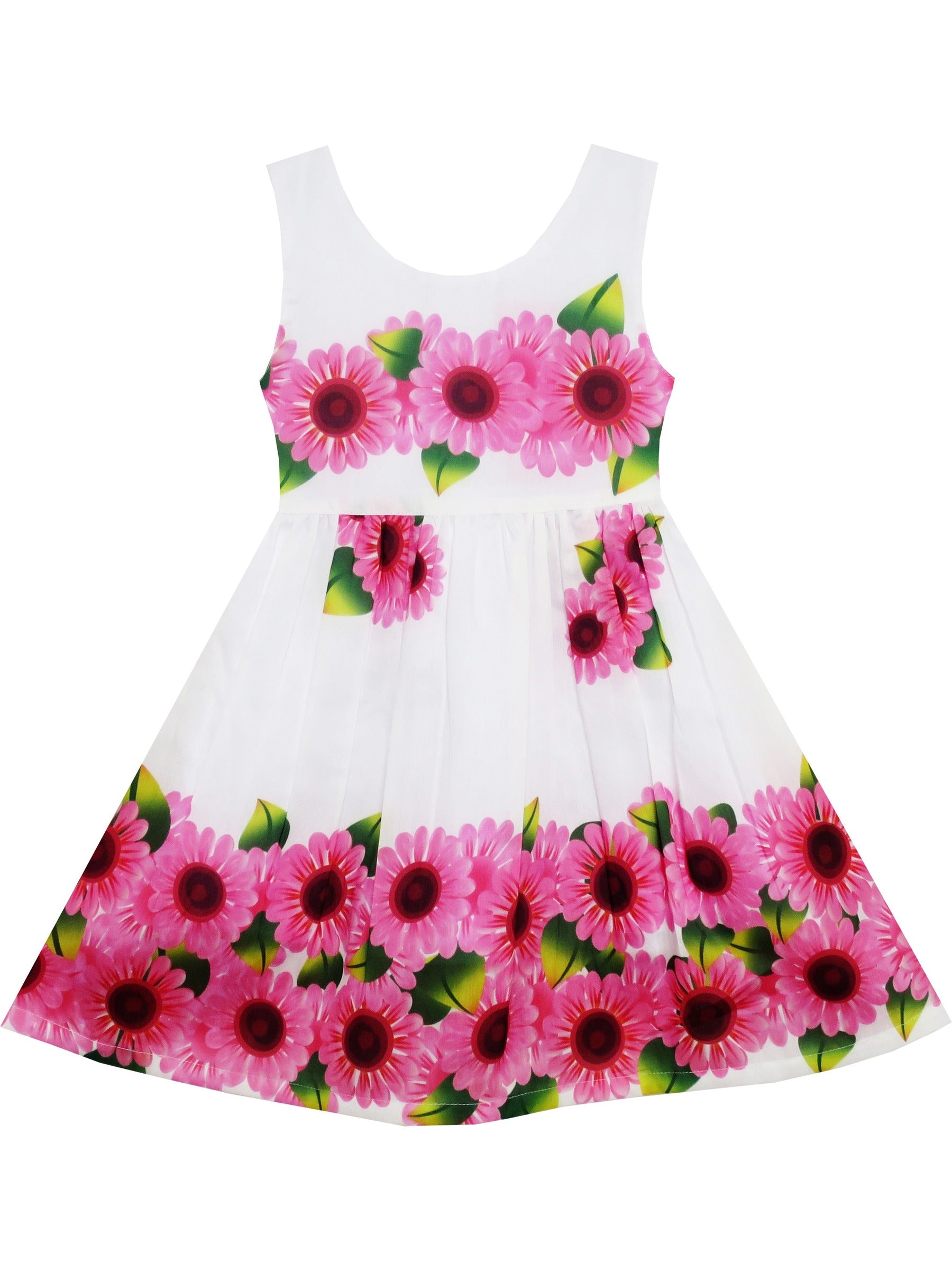 Girls Dress pink floral print Sundress Children Clothing NWT Pink