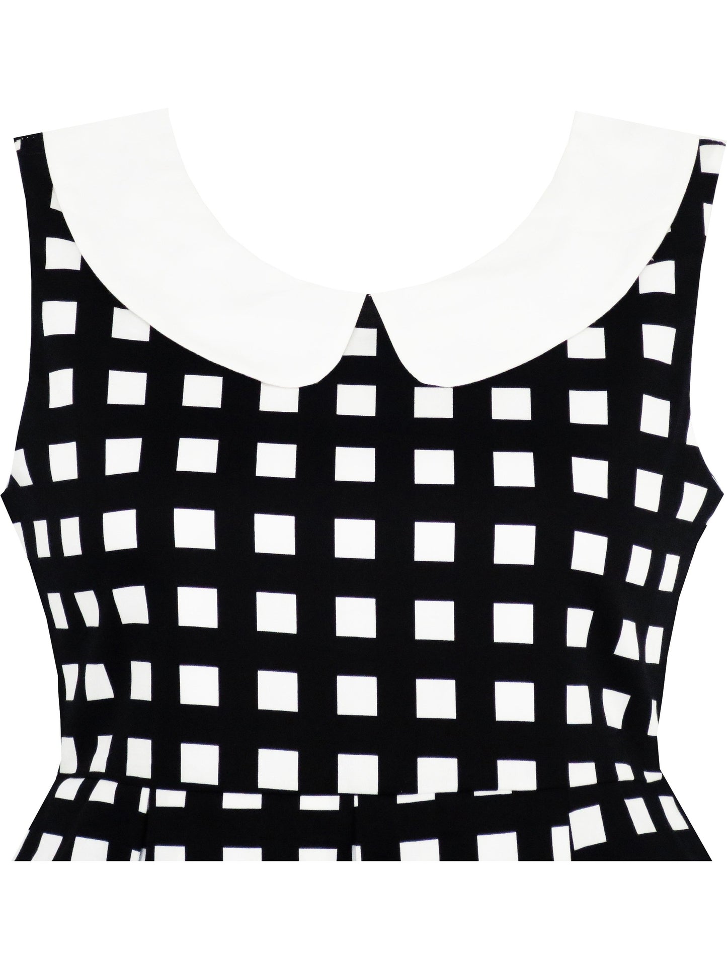 Girls Dress Transparent Shoulder Checkered Plaid Hot Pink Party Sundress Black