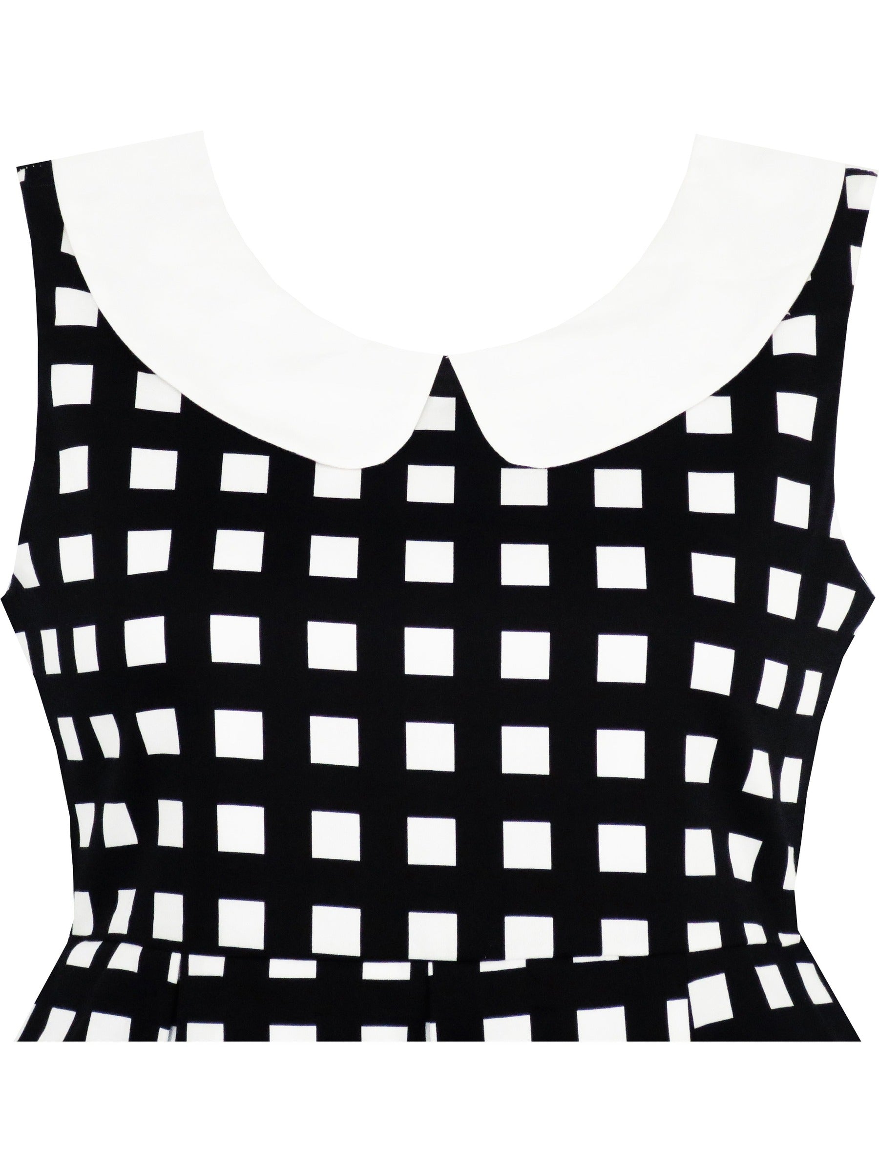 Girls Dress Transparent Shoulder Checkered Plaid Hot Pink Party Sundress Black