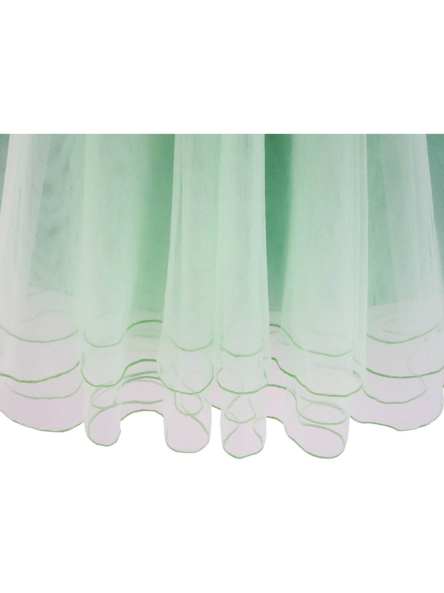 Flower Girls Dress Halter Dress Pearl Party Wedding Birthday Green