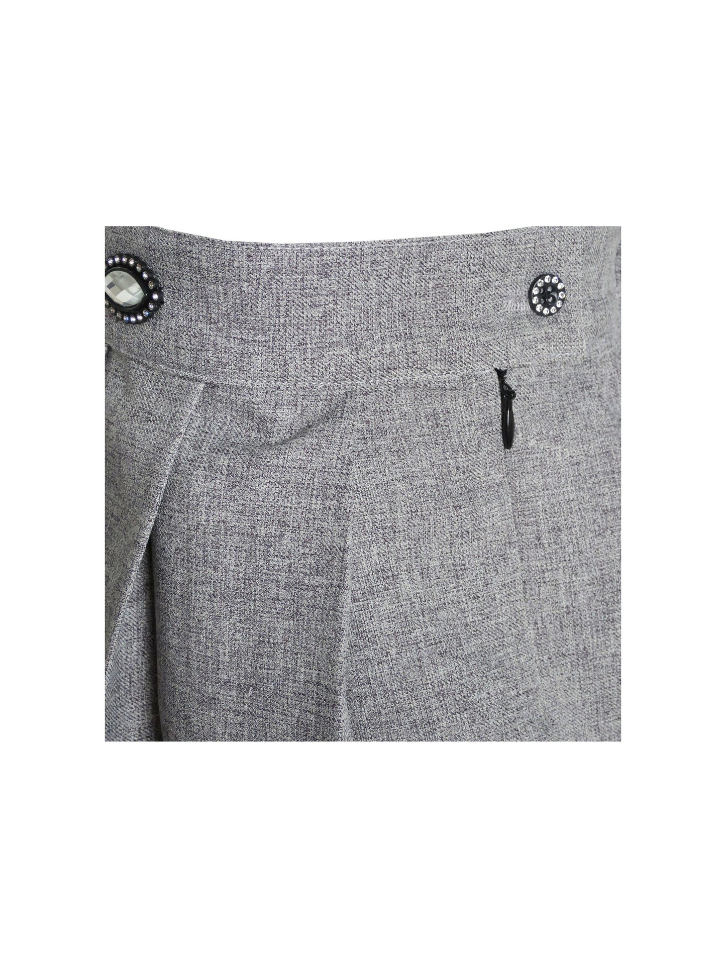 Girls Dress V Neck Pleated Hem School Uniform Gray