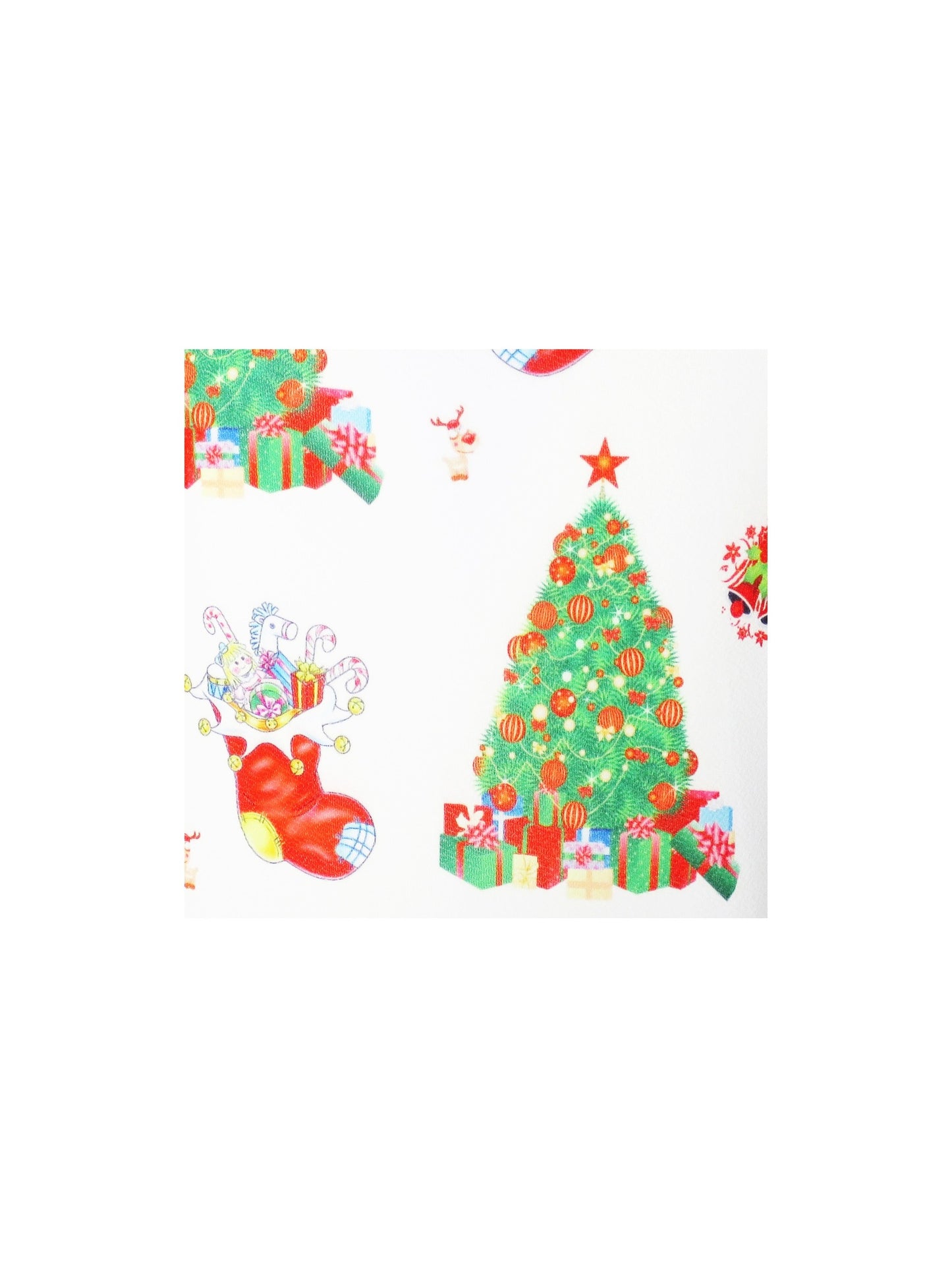 Girls Dress Christmas Santa Reindeer 2-in-1 Top Dress White