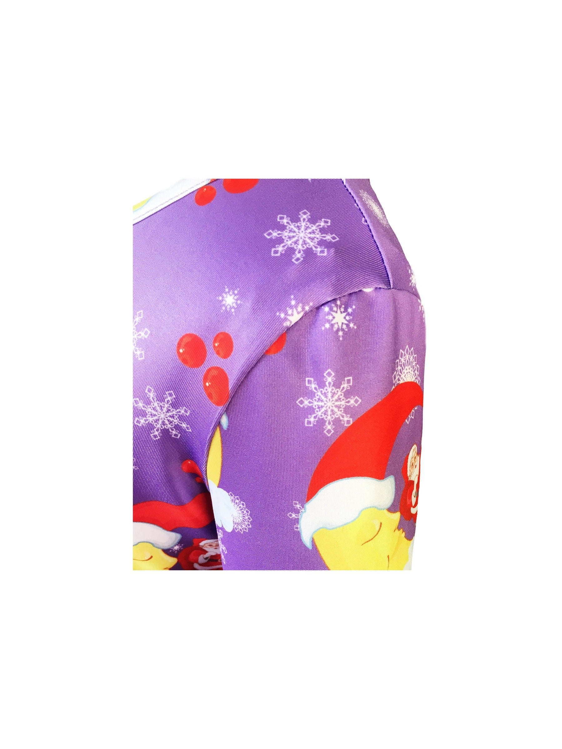 Girls Dress Christmas Santa Xmas Tree Jingle Bell Purple