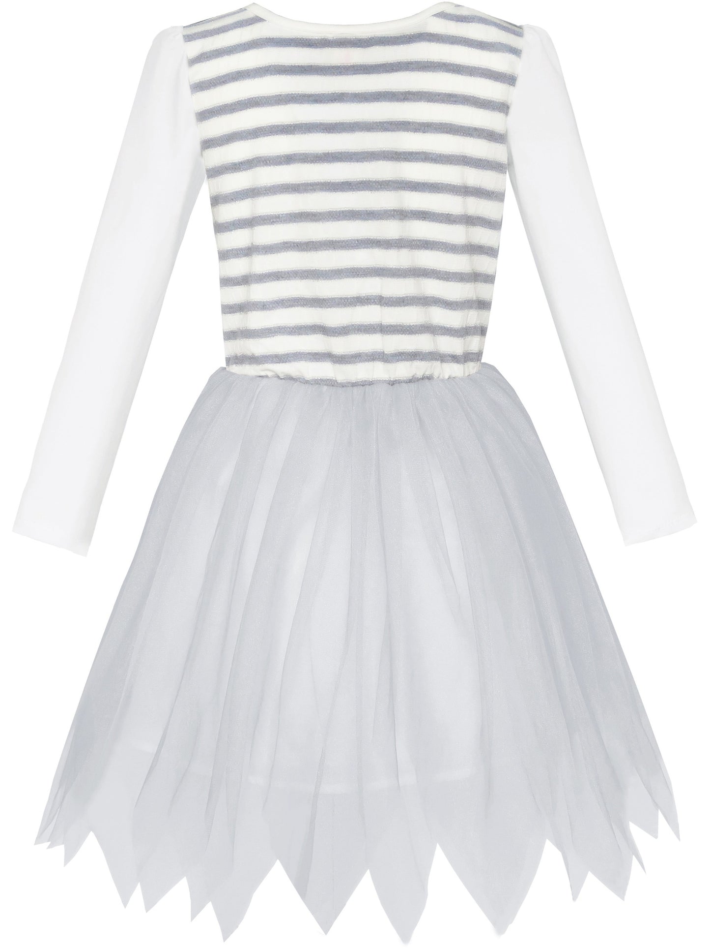Girls Dress Sleeveless Sling Flower Party Gray