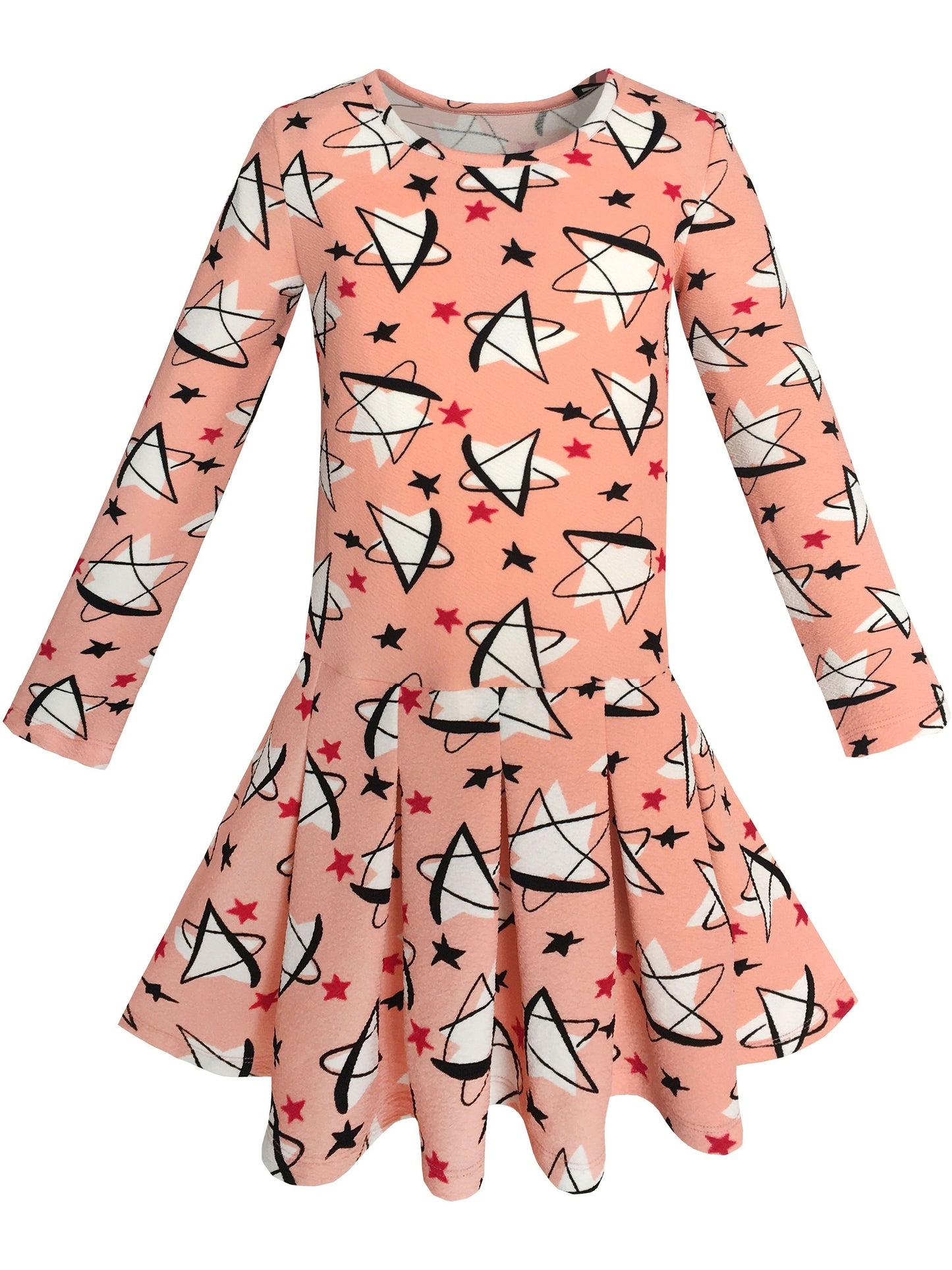 Girls Dress Christmas Santa Reindeer 2-in-1 Top Dress Orange