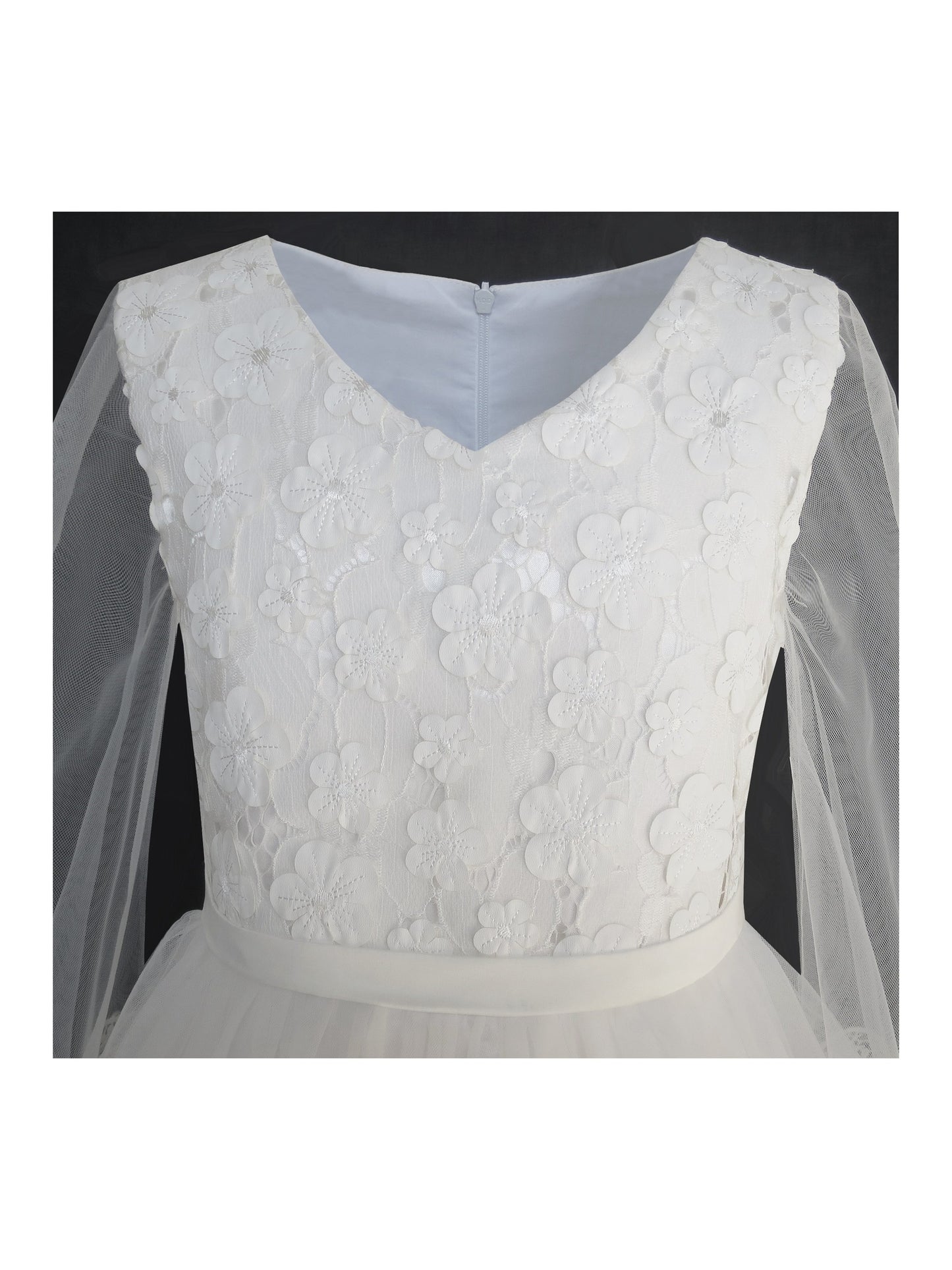 Flower Girls Dress White Wedding Pageant Bridesmaid Gown White