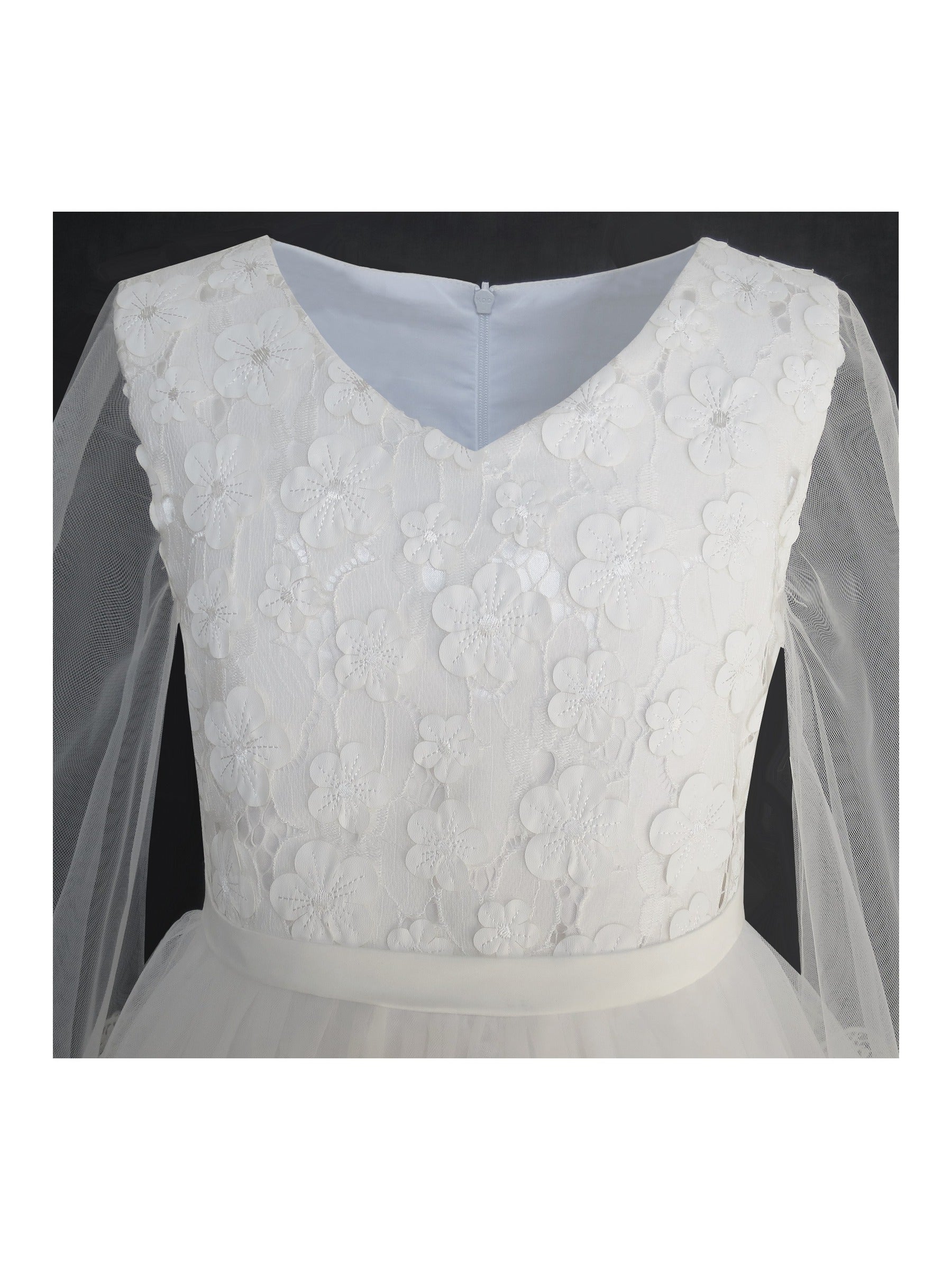 Flower Girls Dress White Wedding Pageant Bridesmaid Gown White