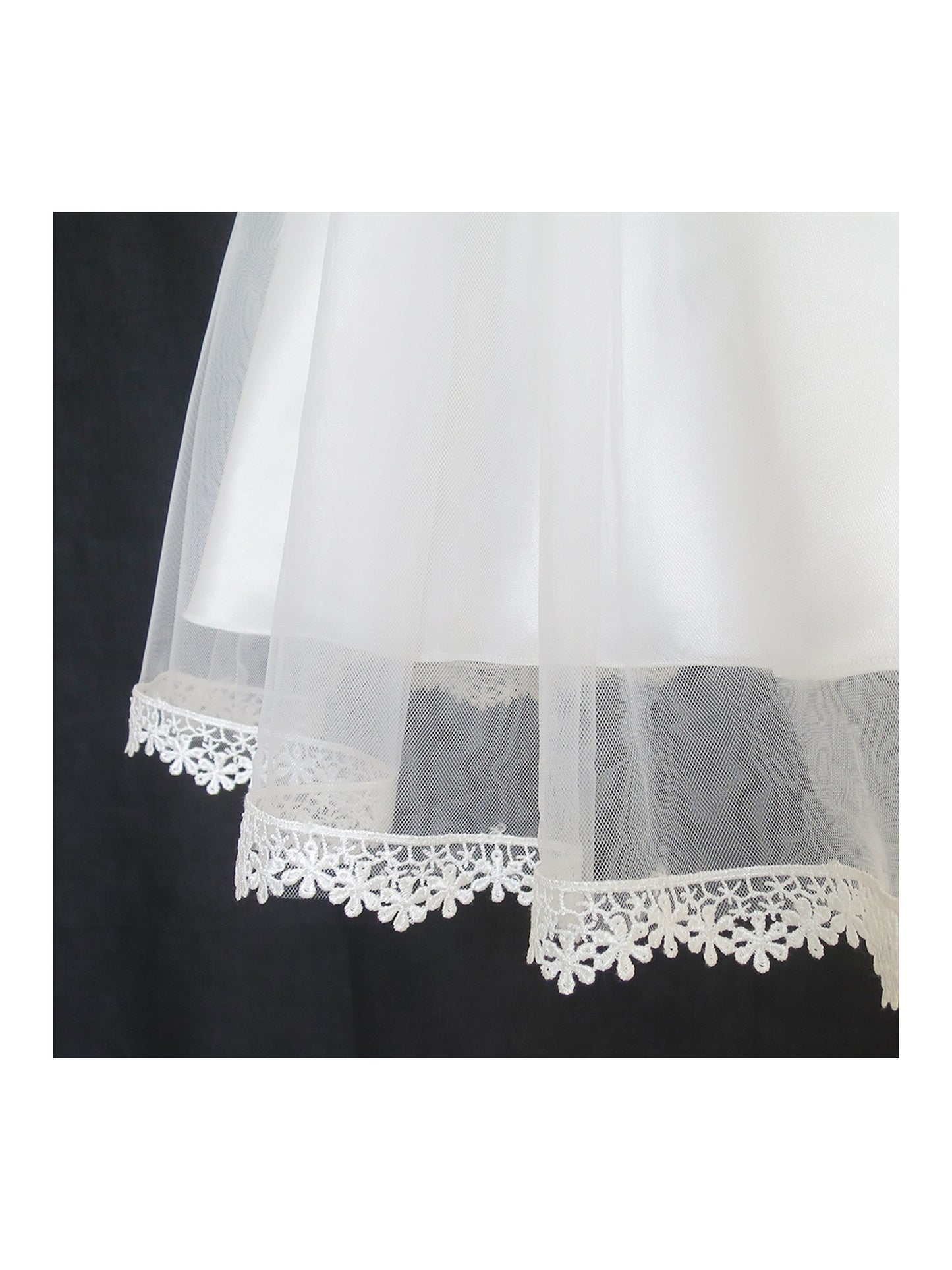 Flower Girls Dress White Wedding Pageant Bridesmaid Gown White