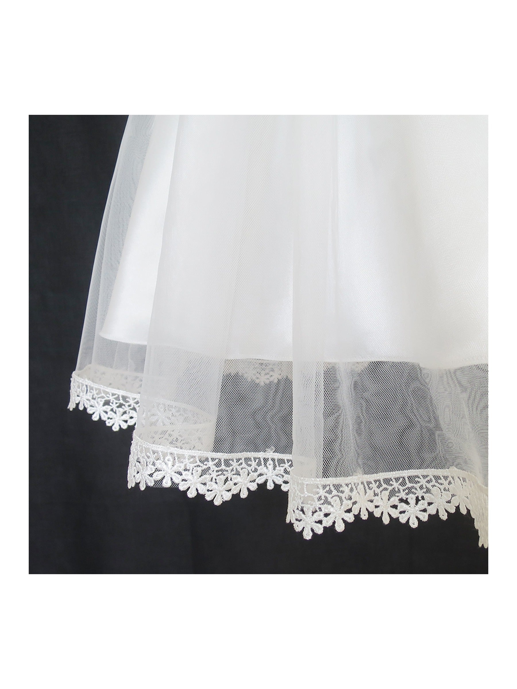 Flower Girls Dress White Wedding Pageant Bridesmaid Gown White
