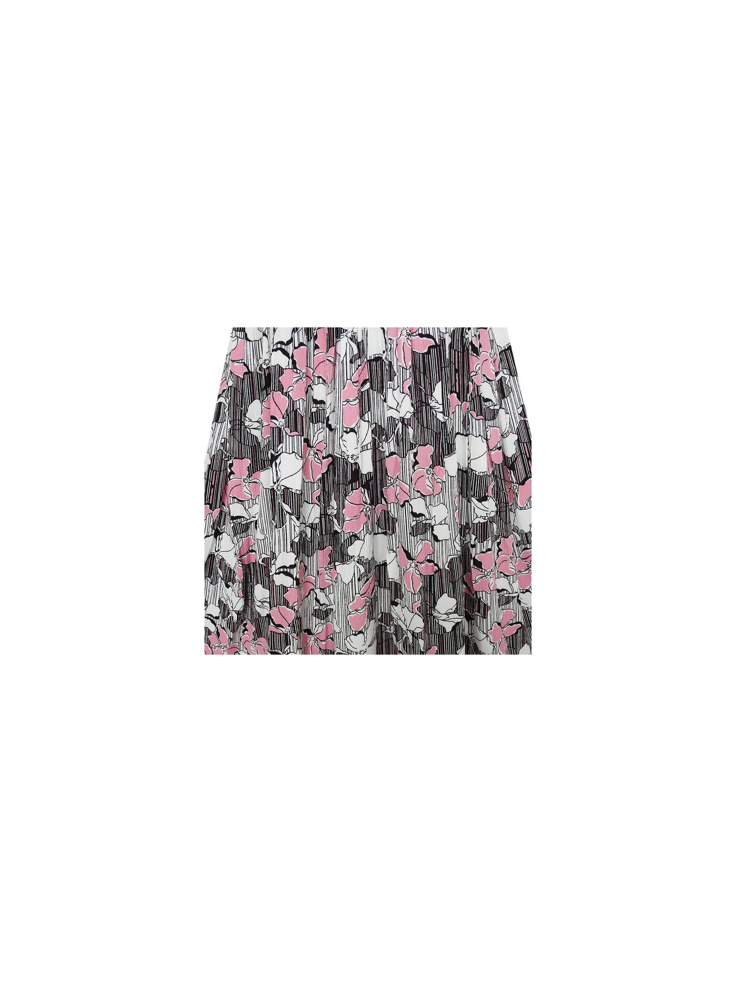 Girls Dress Sleeveless Floral Print Asymmetric Shoulder Design Multi-Color