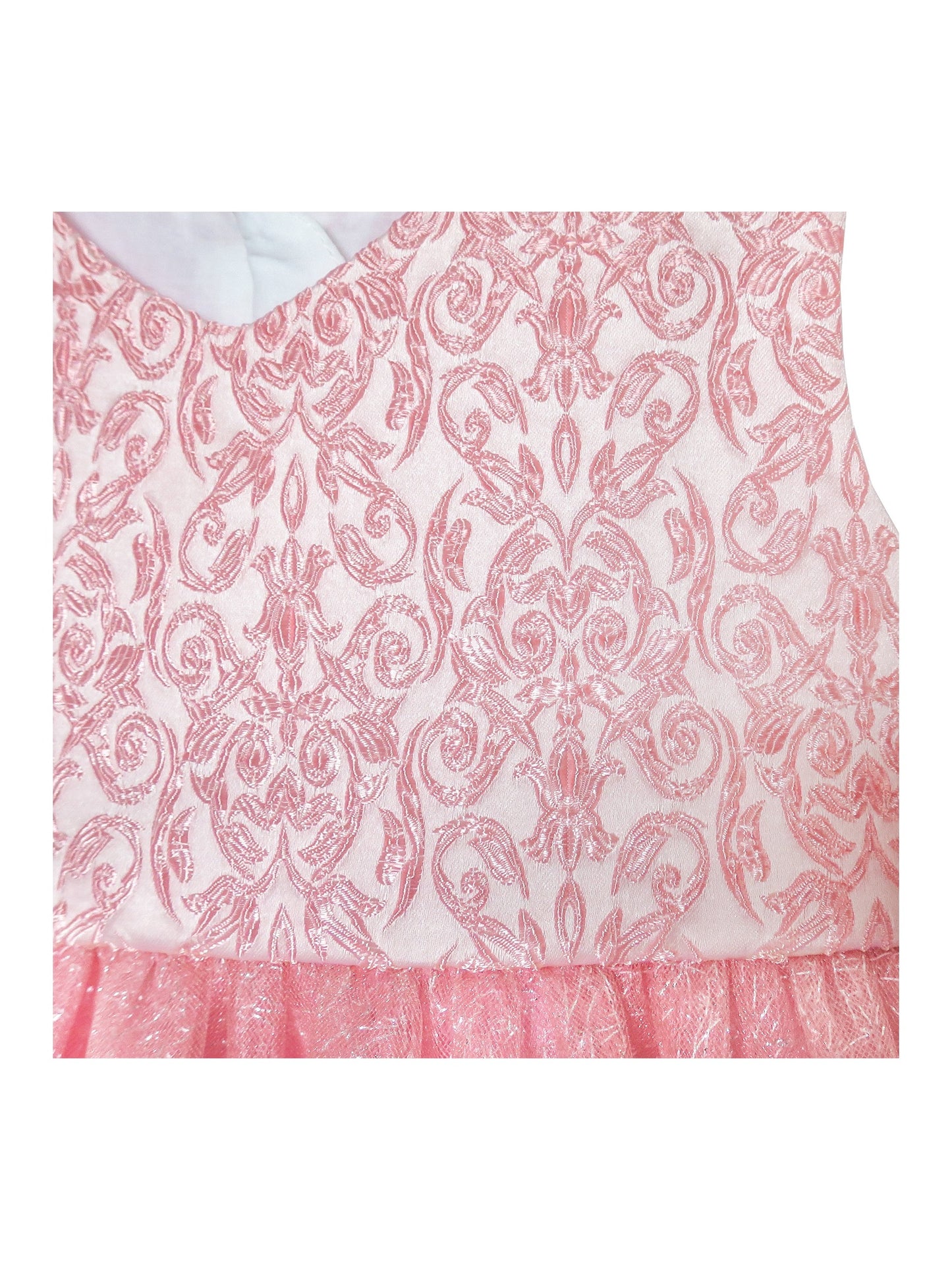 Baby Girls Dress Sparkling Lace Sequin Pageant Wedding Birthday Pink