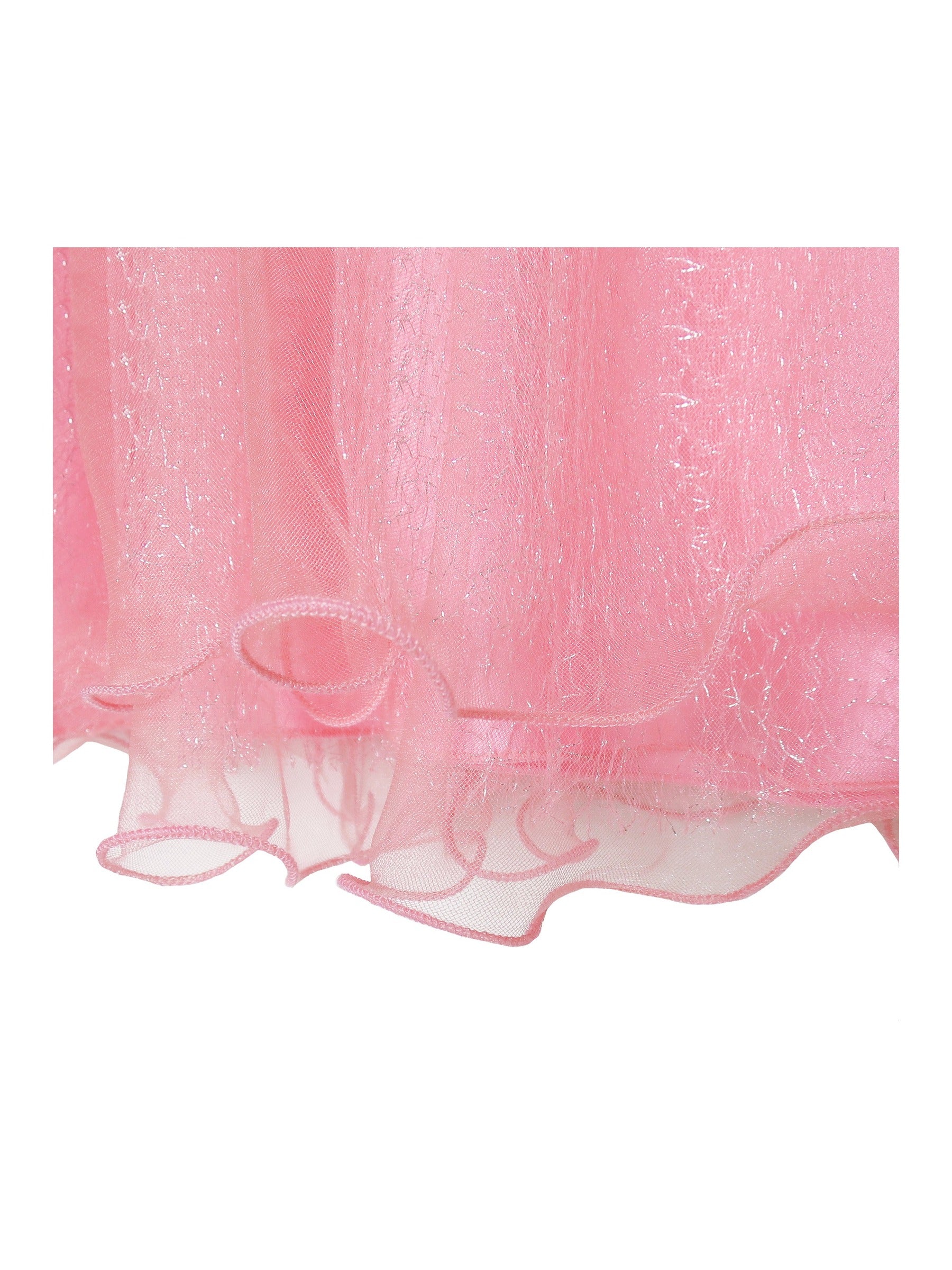 Baby Girls Dress Sparkling Lace Sequin Pageant Wedding Birthday Pink