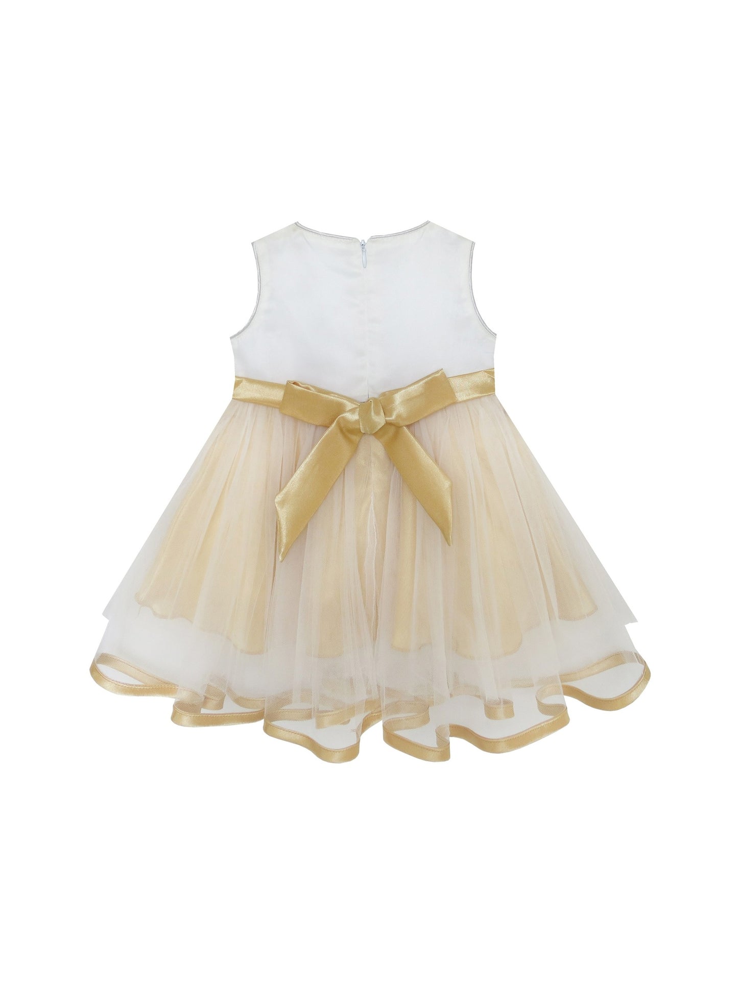 Baby Girls Dress Sparkling Lace Sequin Pageant Wedding Birthday Yellow
