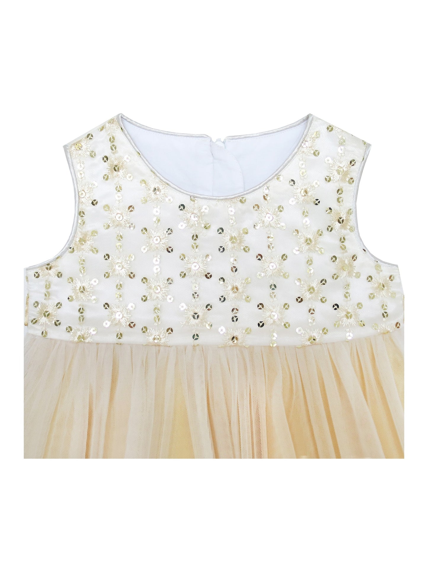 Baby Girls Dress Sparkling Lace Sequin Pageant Wedding Birthday Yellow