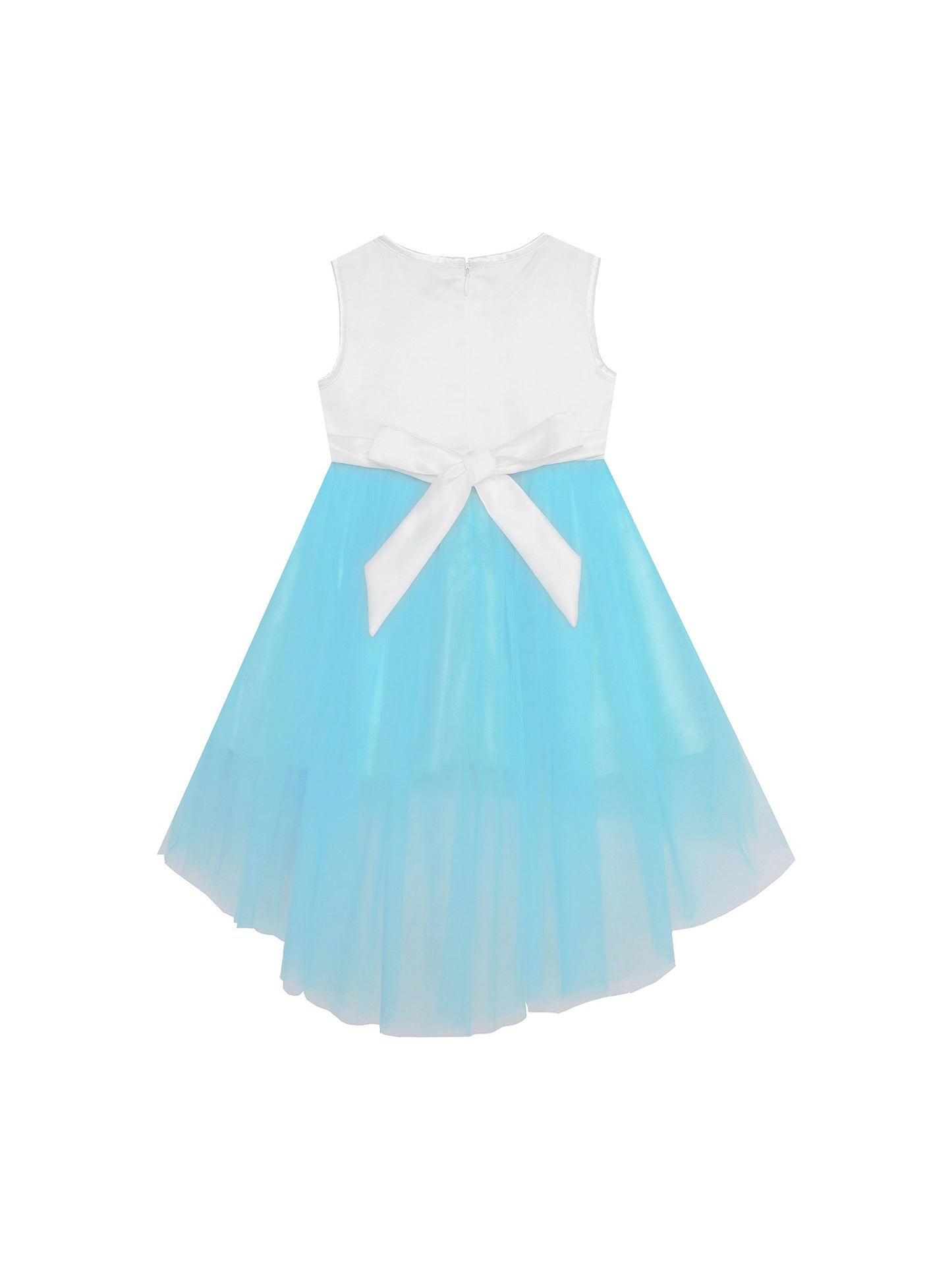 Baby Girls Dress Sparkling Lace Sequin Pageant Wedding Birthday Blue