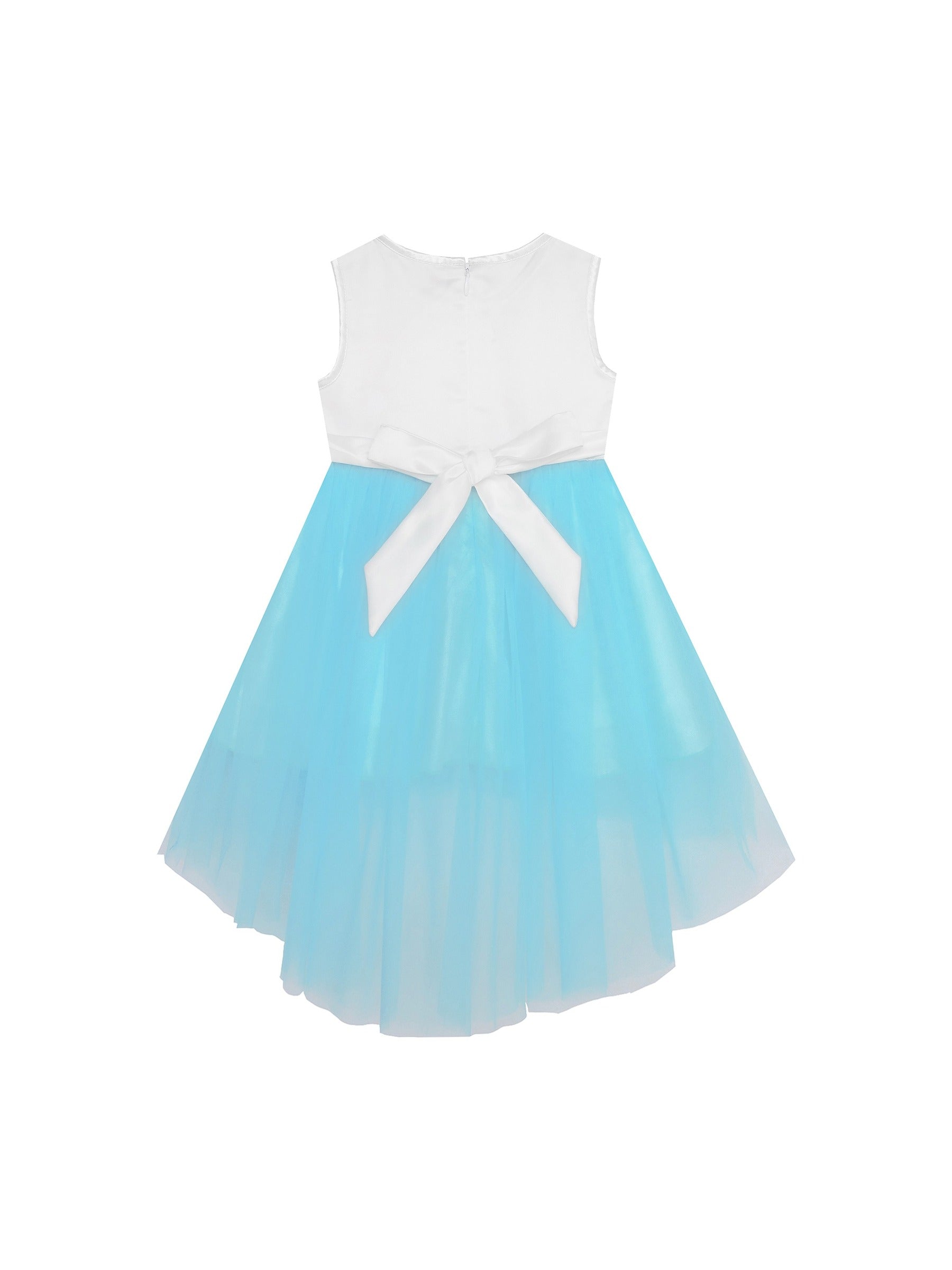 Baby Girls Dress Sparkling Lace Sequin Pageant Wedding Birthday Blue