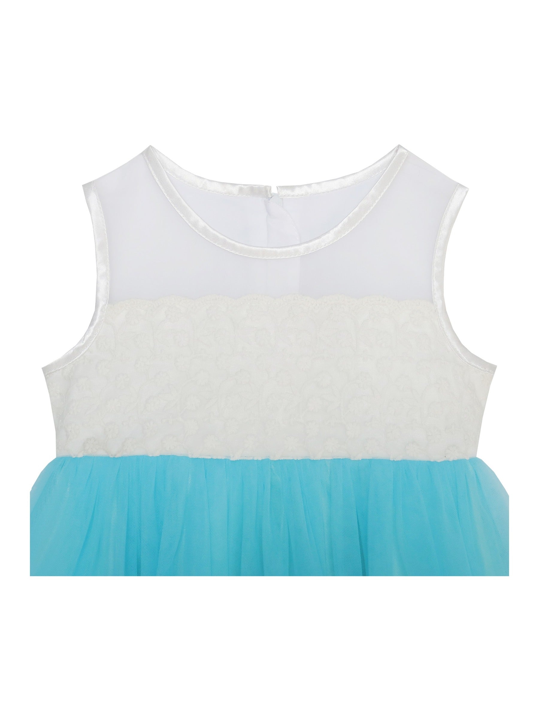 Baby Girls Dress Sparkling Lace Sequin Pageant Wedding Birthday Blue