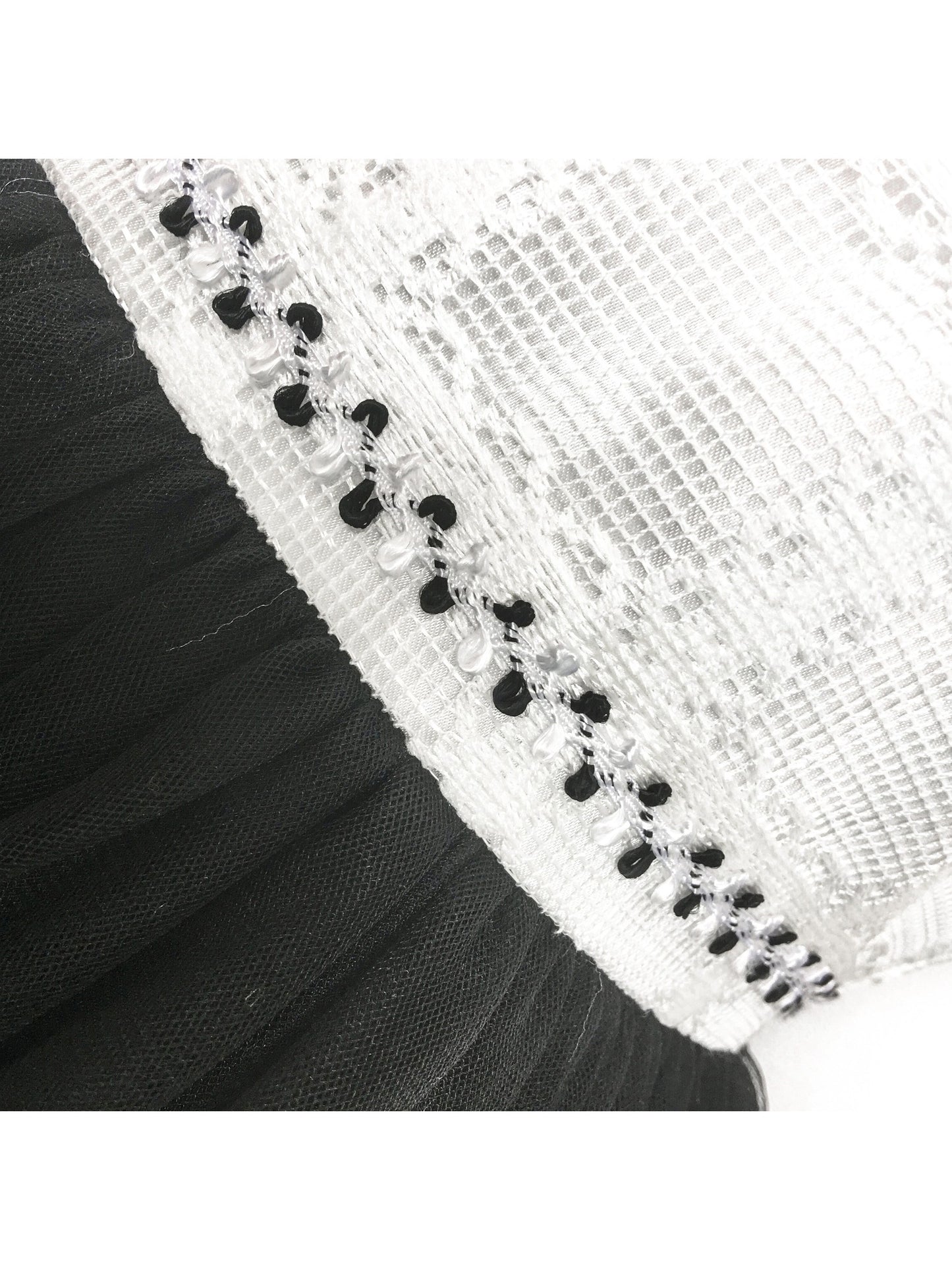 Girls Dress White and Black Hi-lo Party Dancing Pageant Black