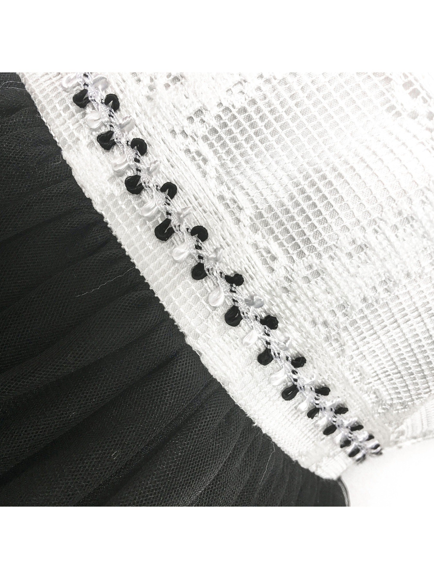 Girls Dress White and Black Hi-lo Party Dancing Pageant Black