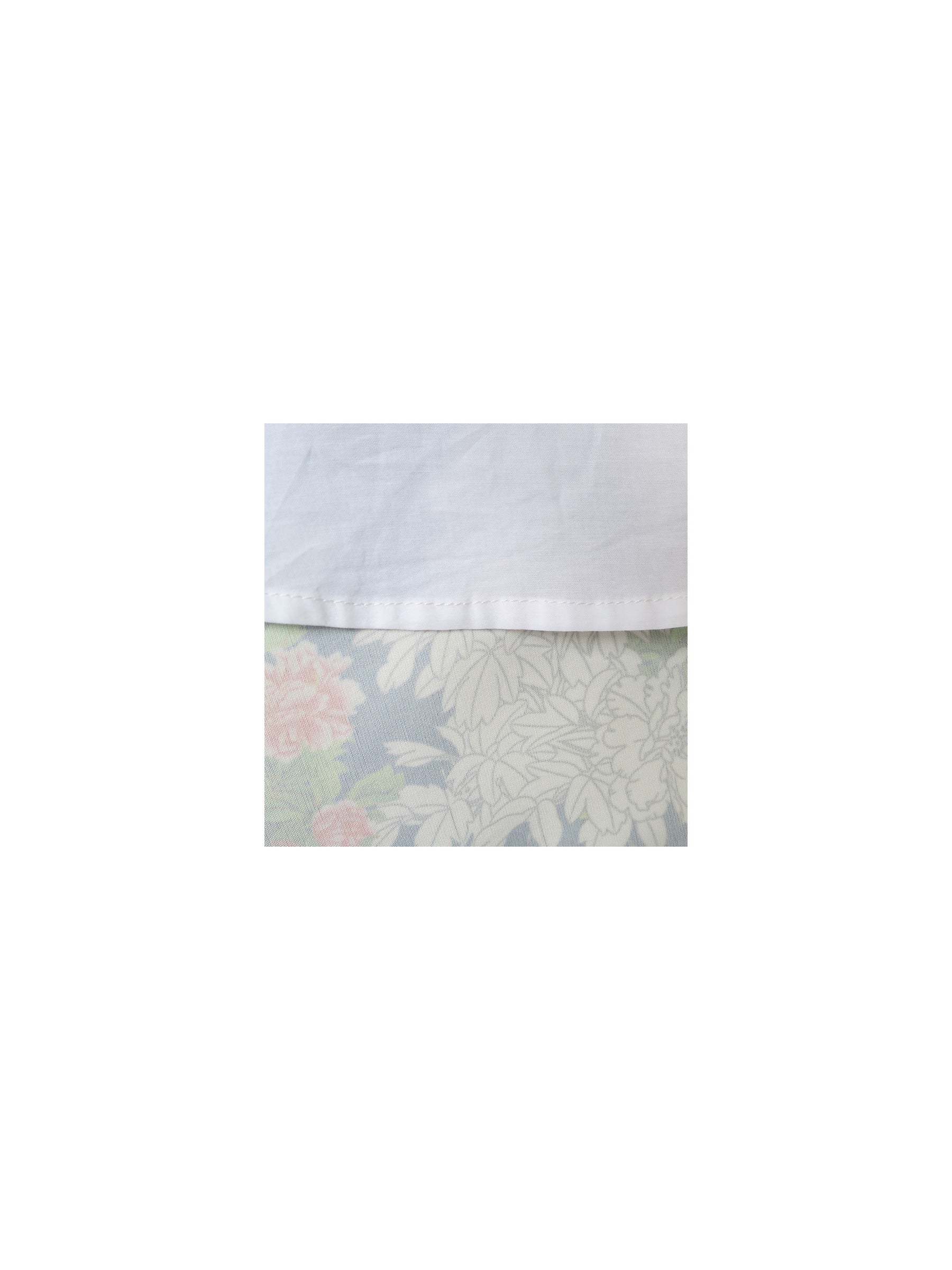 Girls Dress Flower Garden Print Elegant Chinese Style Blue