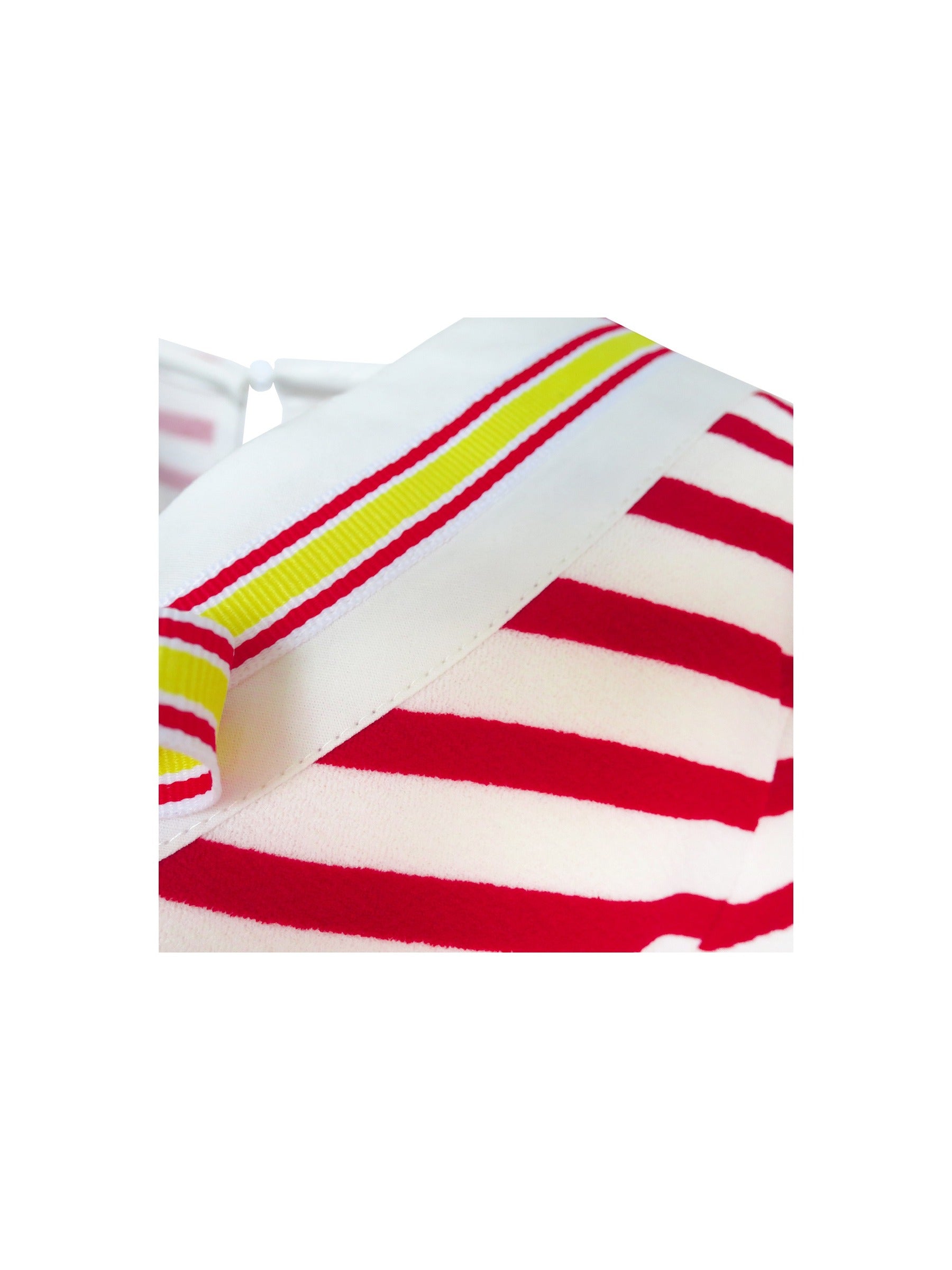 Girls Dress Striped School Uniform Bow Tie Jumper Red