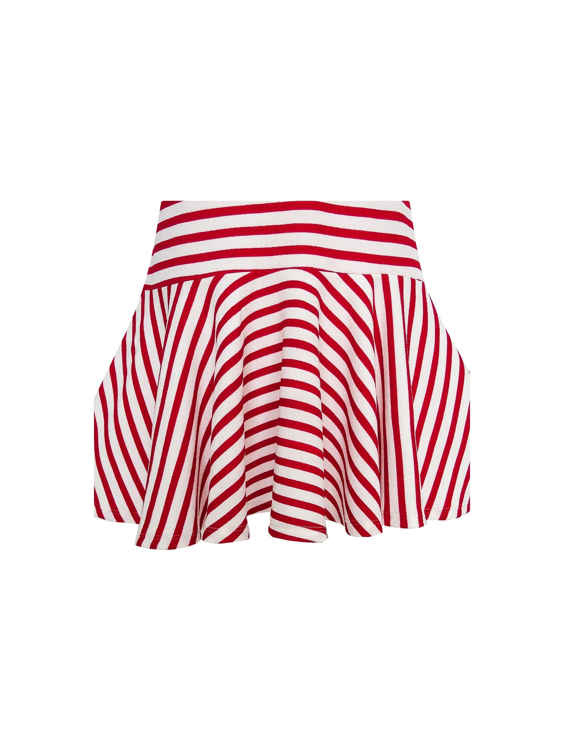 Girls Dress Striped School Uniform Bow Tie Jumper Red