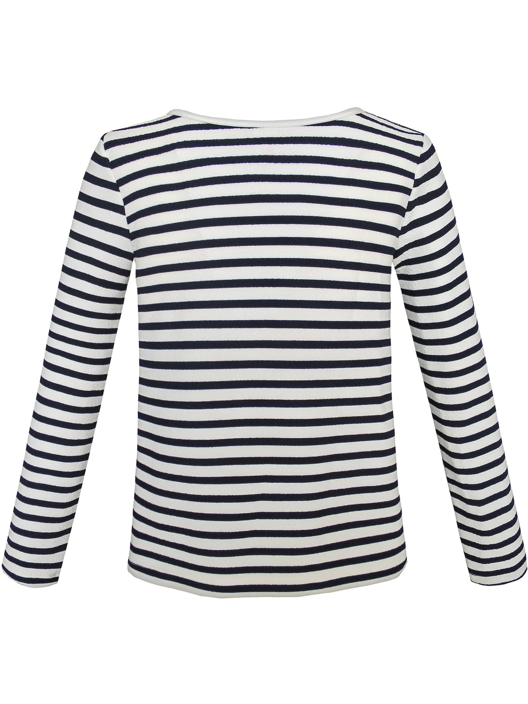 Girls T-shirt Striped School Uniform Black