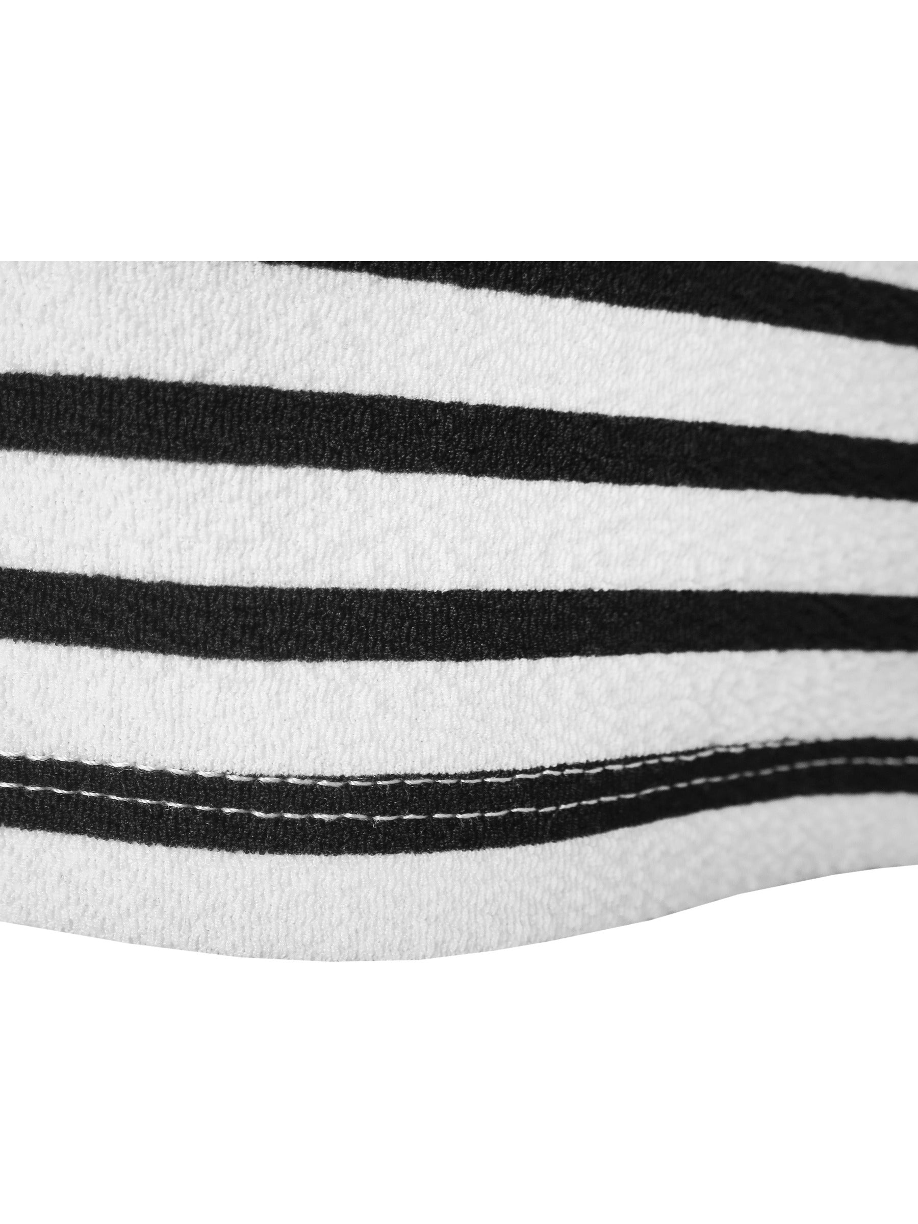 Girls T-shirt Striped School Uniform Black
