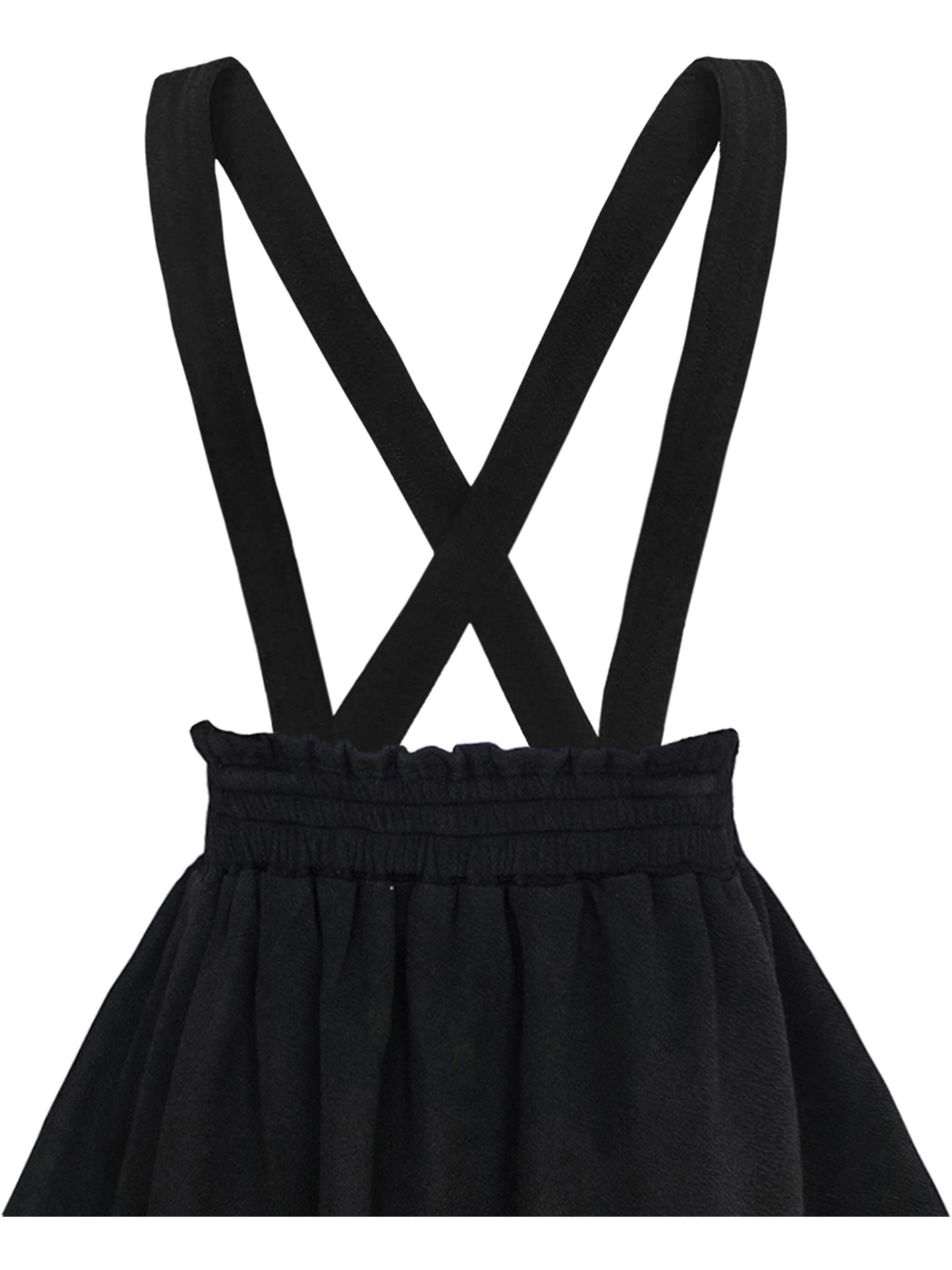 Girls Dress Suspender Skirt School Uniform Black